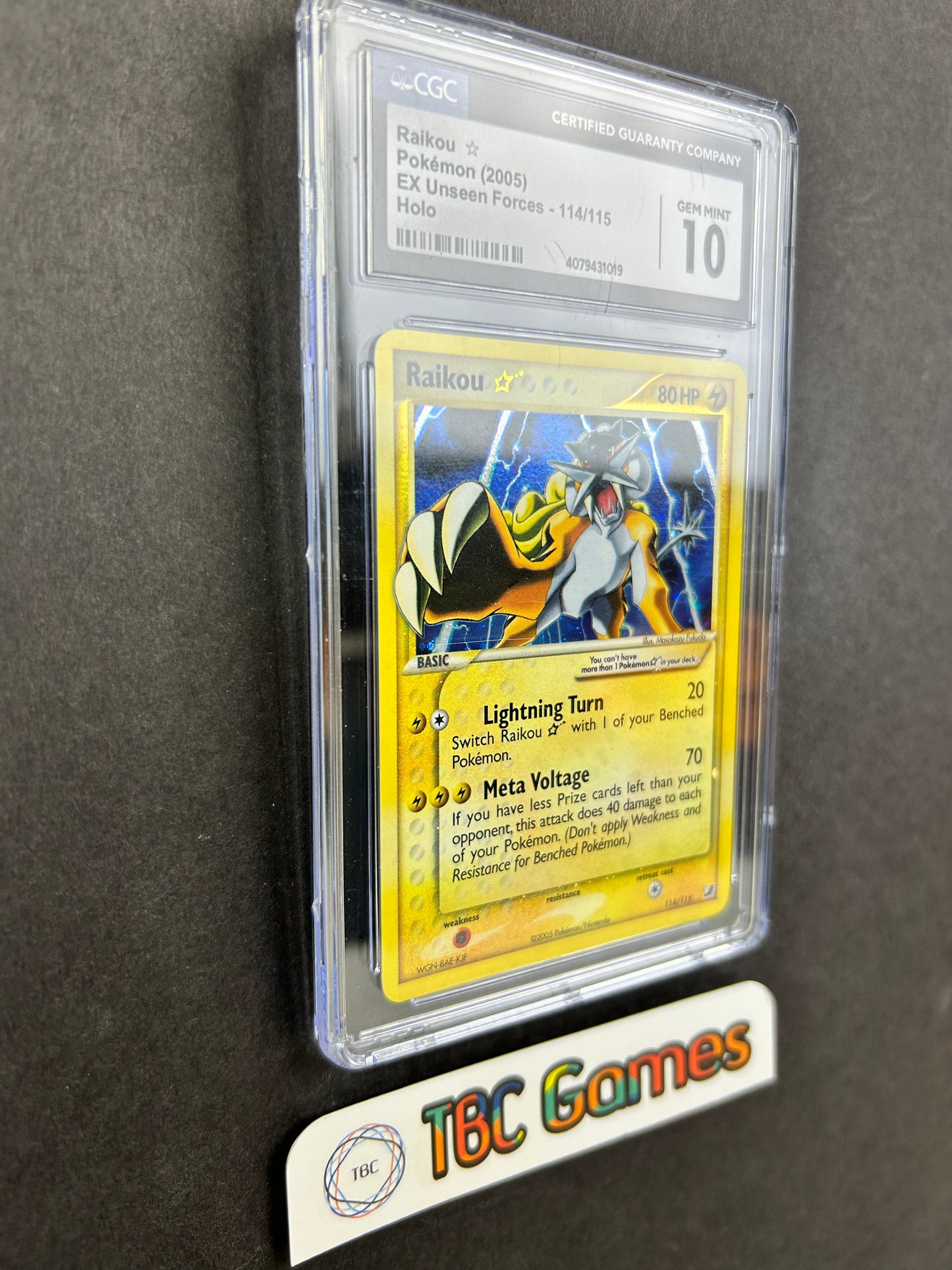 Raikou Gold Star Unseen Forces #114 CGC 10