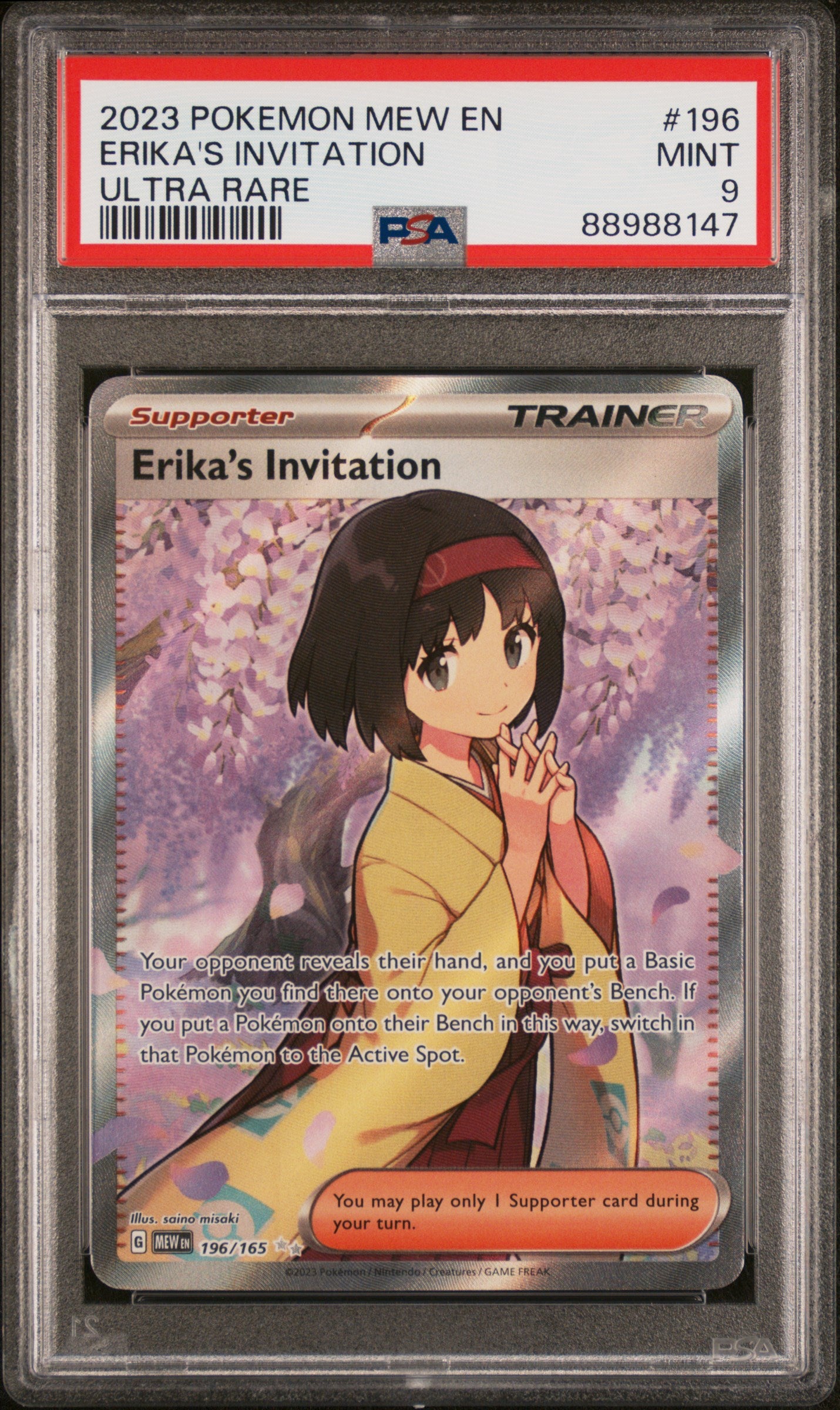 erika pokemon card Erika's Invitation 151 196 PSA 9 – TBC Games