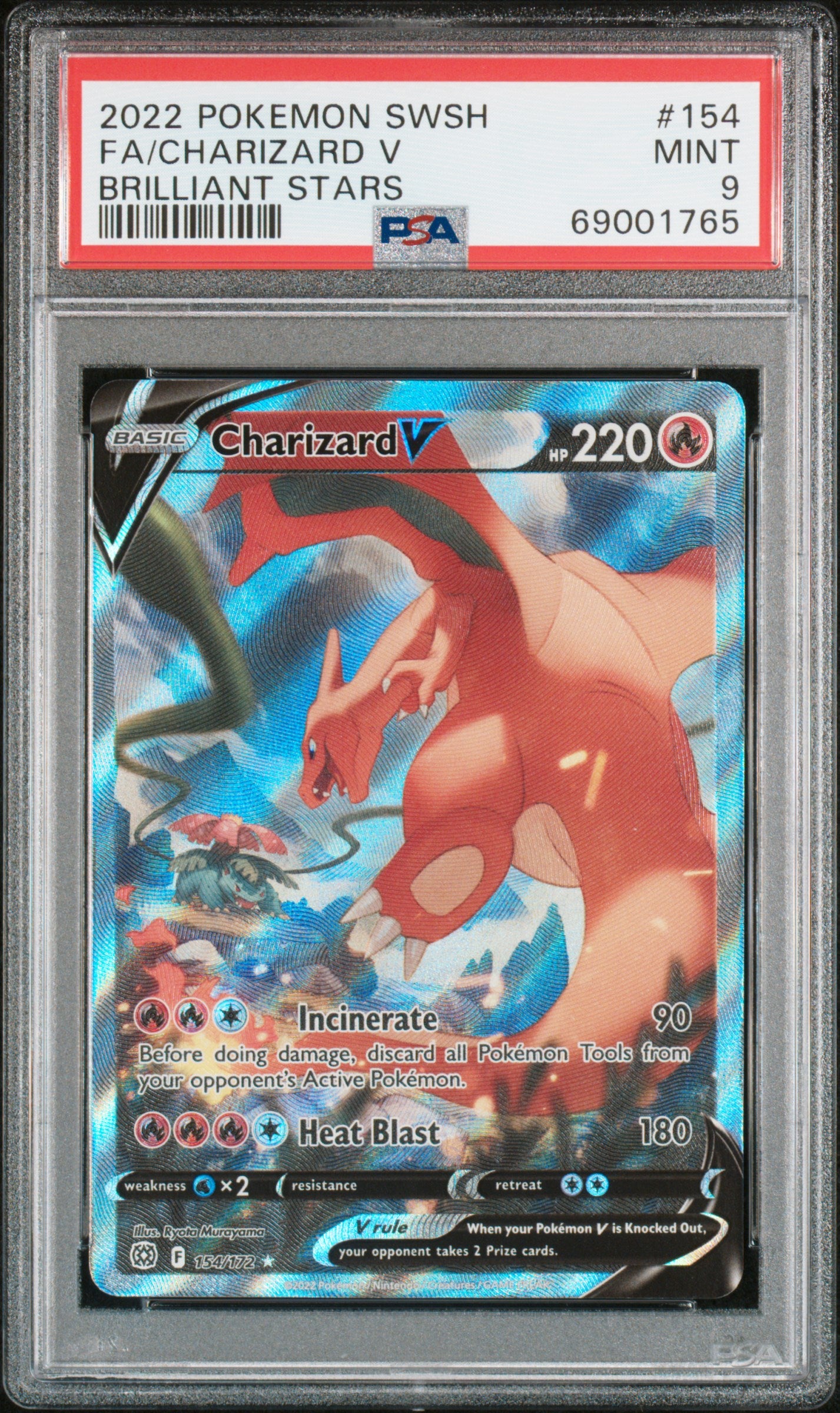 Charizard V Brilliant Stars 154 Alt Art PSA 9 TBC Games Charizard V Brilliant Stars 154 Alt Art PSA 9 TBC Games