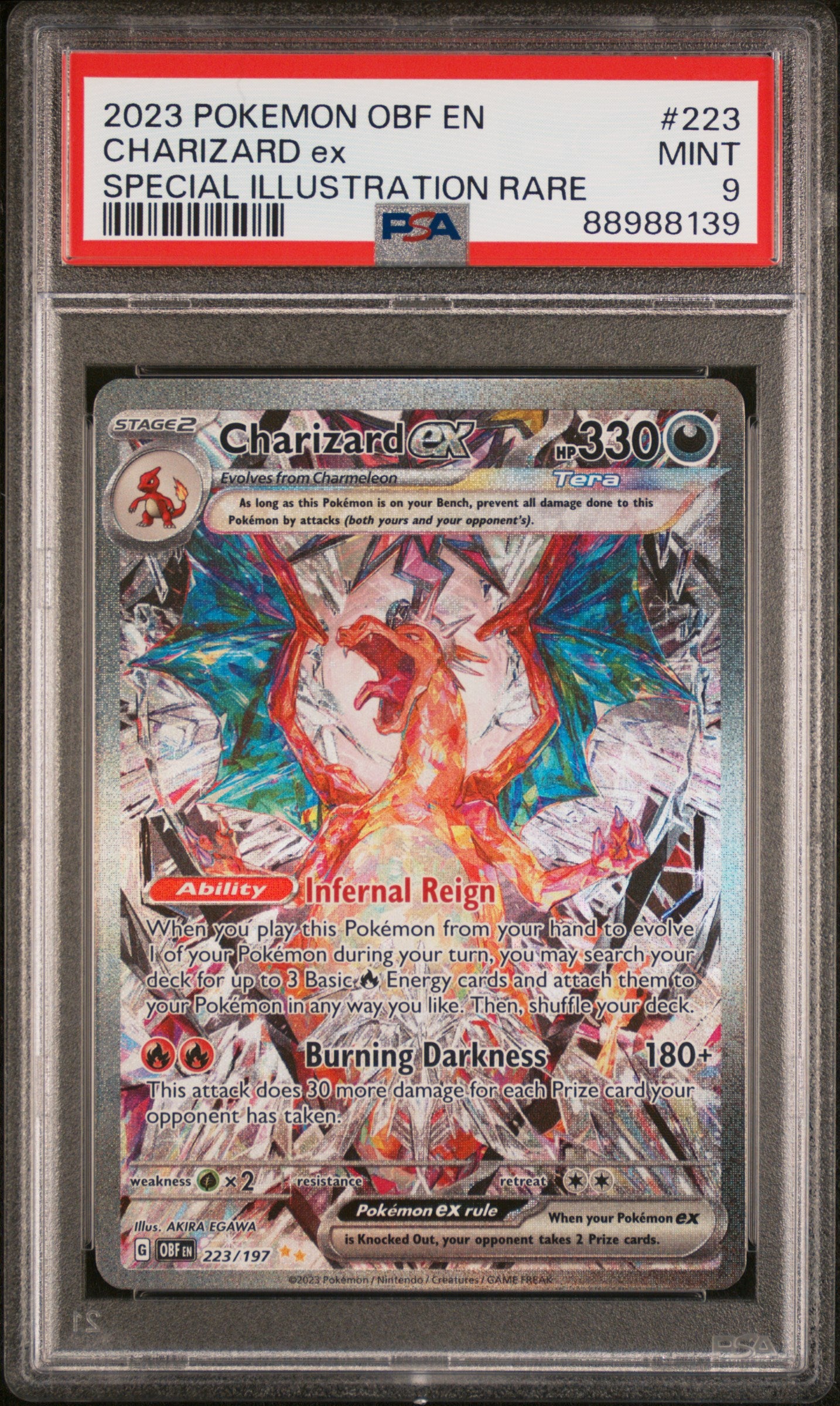 Charizard ex Obsidian Flames 223 PSA 9 TBC Games Charizard ex Obsidian Flames 223 PSA 9 TBC Games
