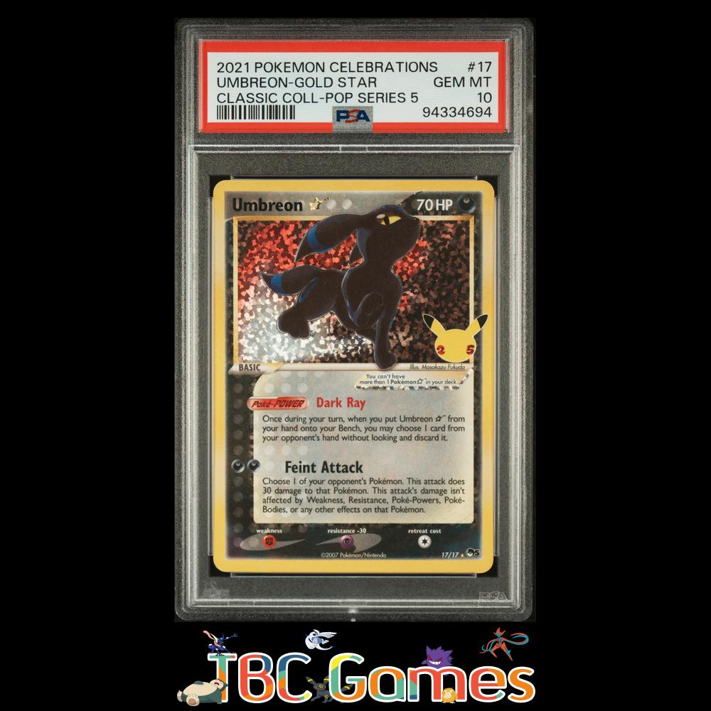 Umbreon Gold Star Celebrations Classic Collection PSA 10 – TBC Games