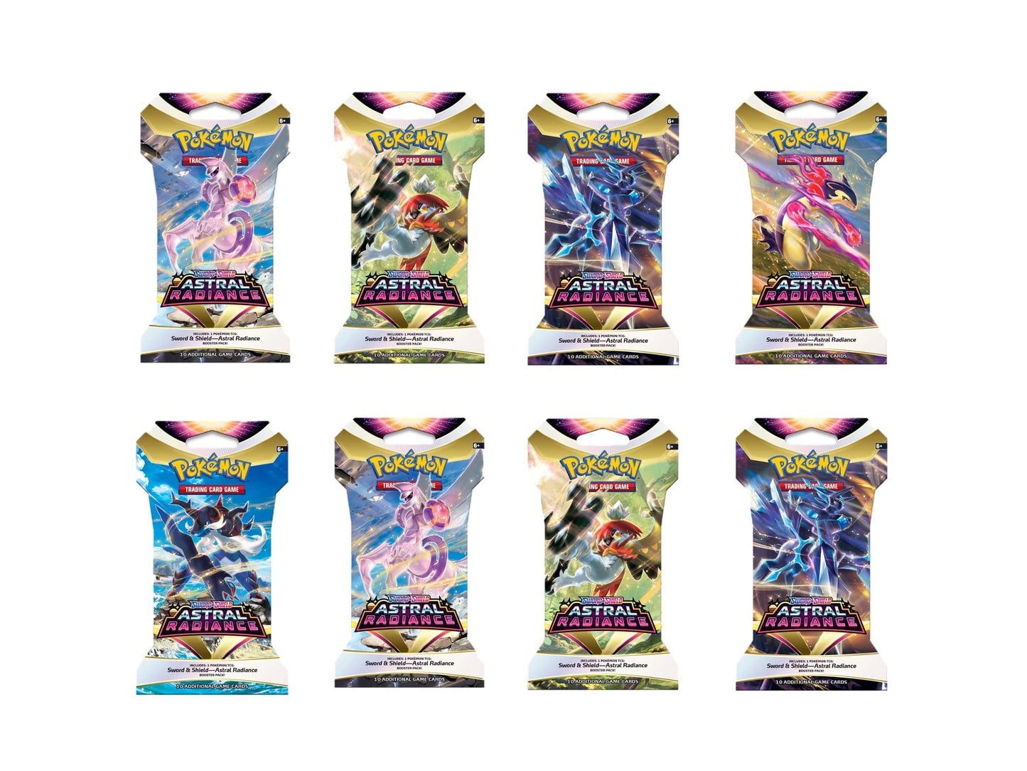 Pokemon TCG: Sword & Shield - Astral Radiance Sleeved Booster Pack Bundle (8)