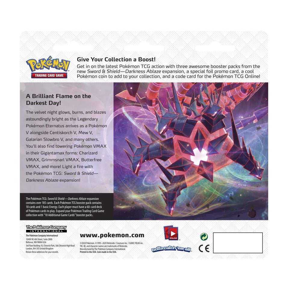 Pokemon TCG: Sword & Shield - Darkness Ablaze 3 Pack Blister (Eevee)