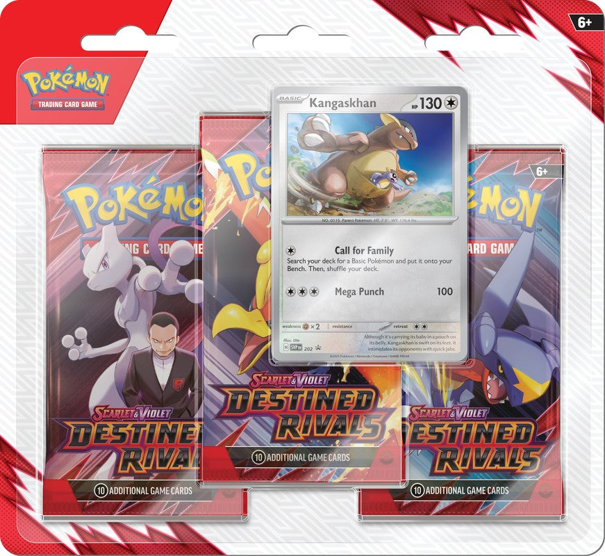 Pokemon TCG: Scarlet & Violet - Destined Rivals 3 Pack Blister (Kangaskhan)