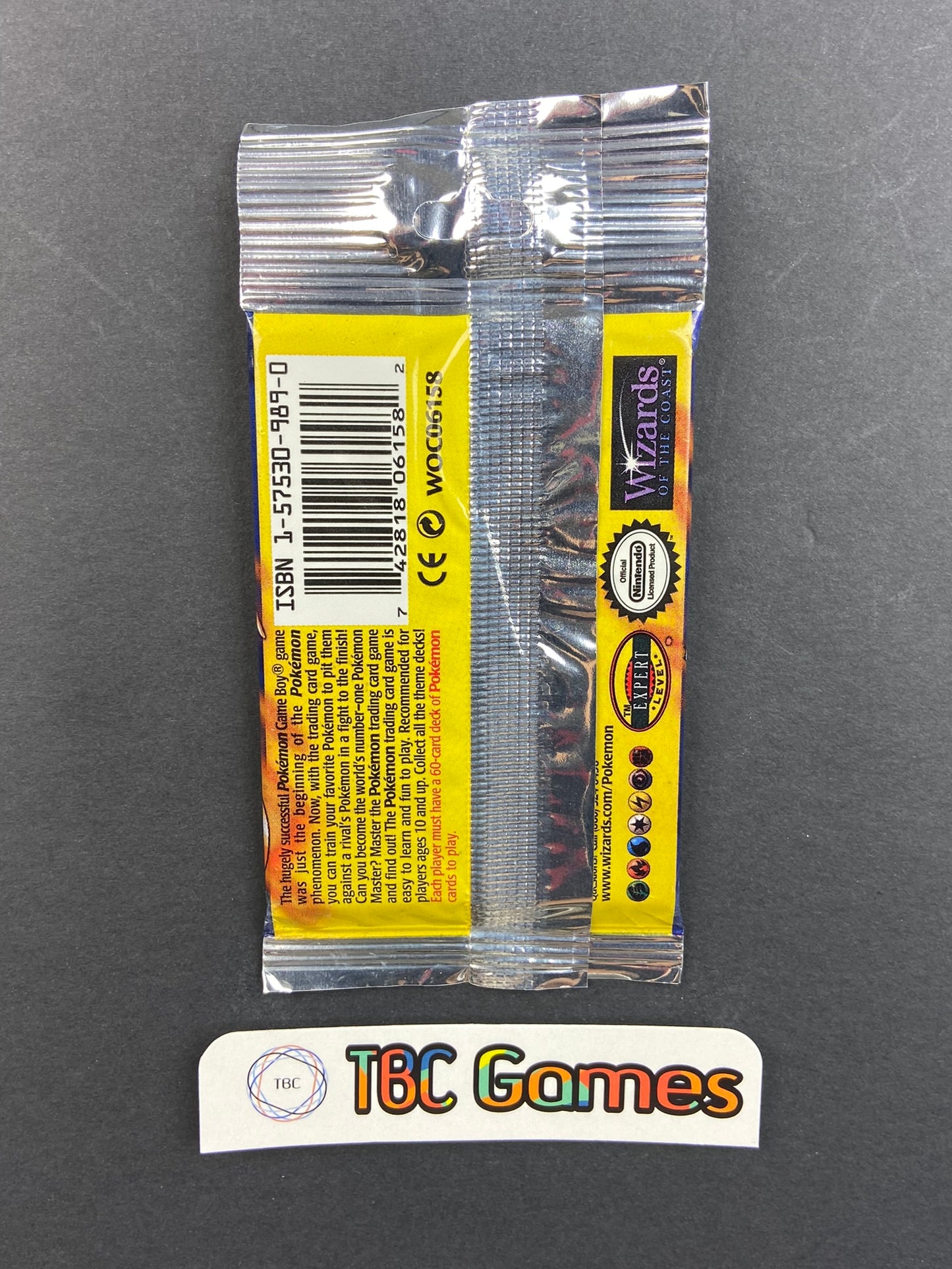 Pokemon TCG: Base Set Unlimited Booster Pack Long Crimp (Charizard)