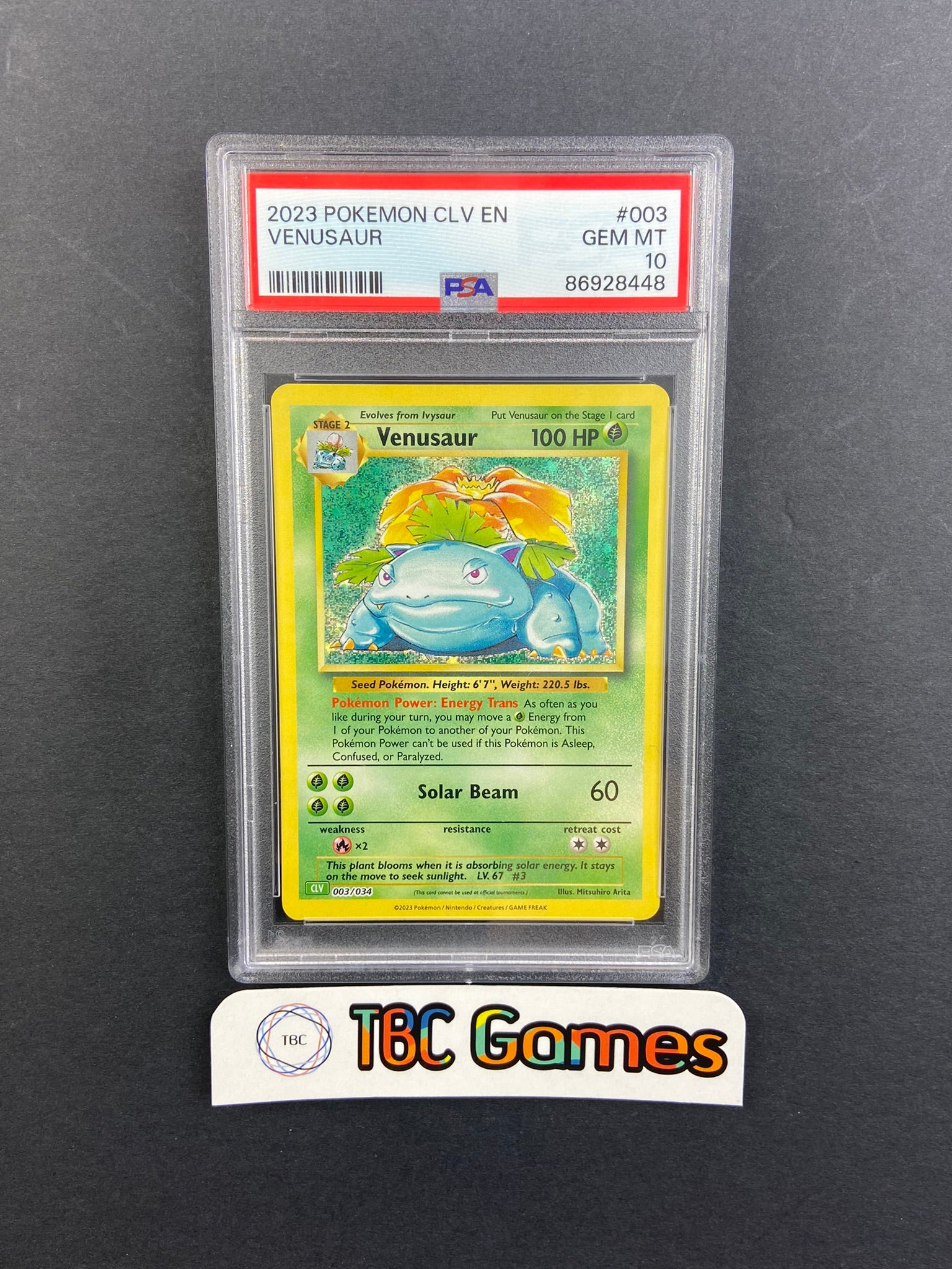Venusaur Classic Game CLV 003/034 PSA 10 Venusaur Classic Game CLV 003/034 PSA 10
