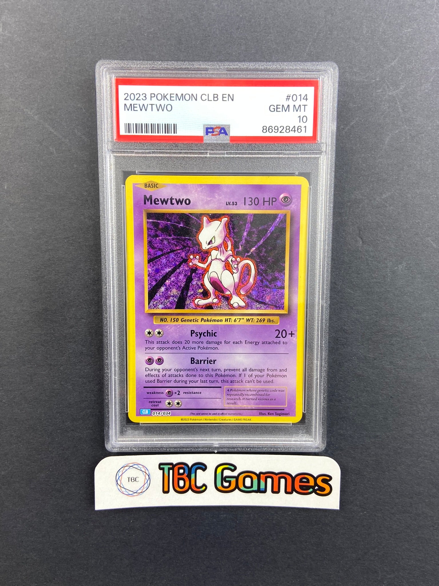 Mewtwo Classic Game CLB 014/034 PSA 10 TBC Games Mewtwo Classic Game CLB 014/034 PSA 10 TBC Games