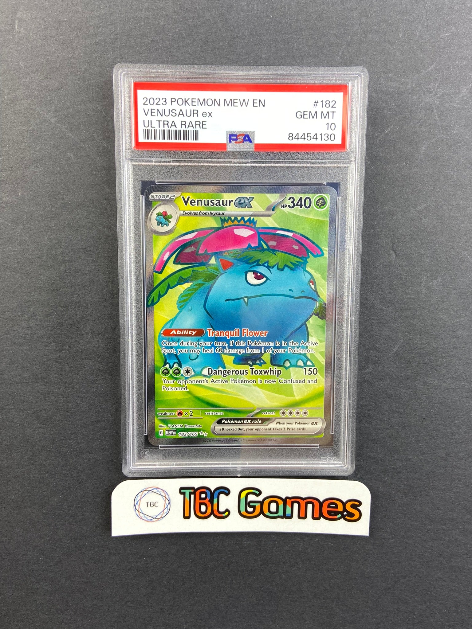 Venusaur ex 151 182/165 PSA 10 TBC Games Venusaur ex 151 182/165 PSA 10 TBC Games