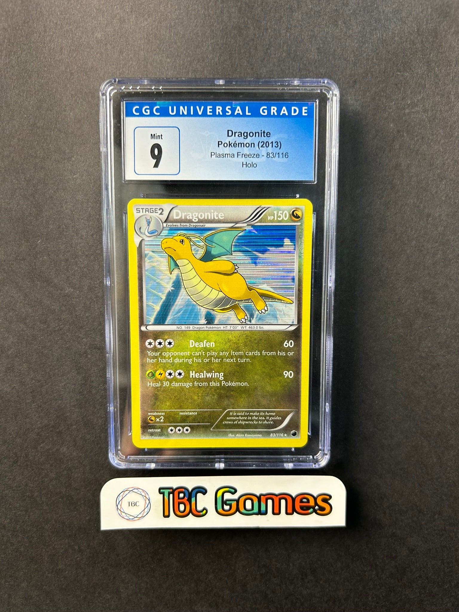 Dragonite Plasma Freeze Holo 83/116 CGC 9 TBC Games Dragonite Plasma Freeze Holo 83/116 CGC 9 TBC Games