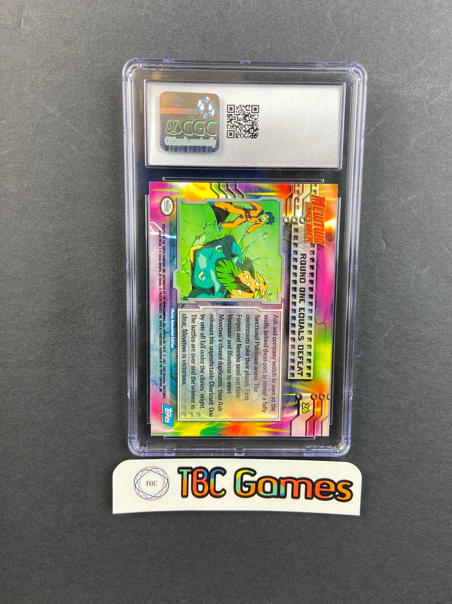 Round One Equals Defeat Topps Mewtwo Strikes Back 26 CGC 9
