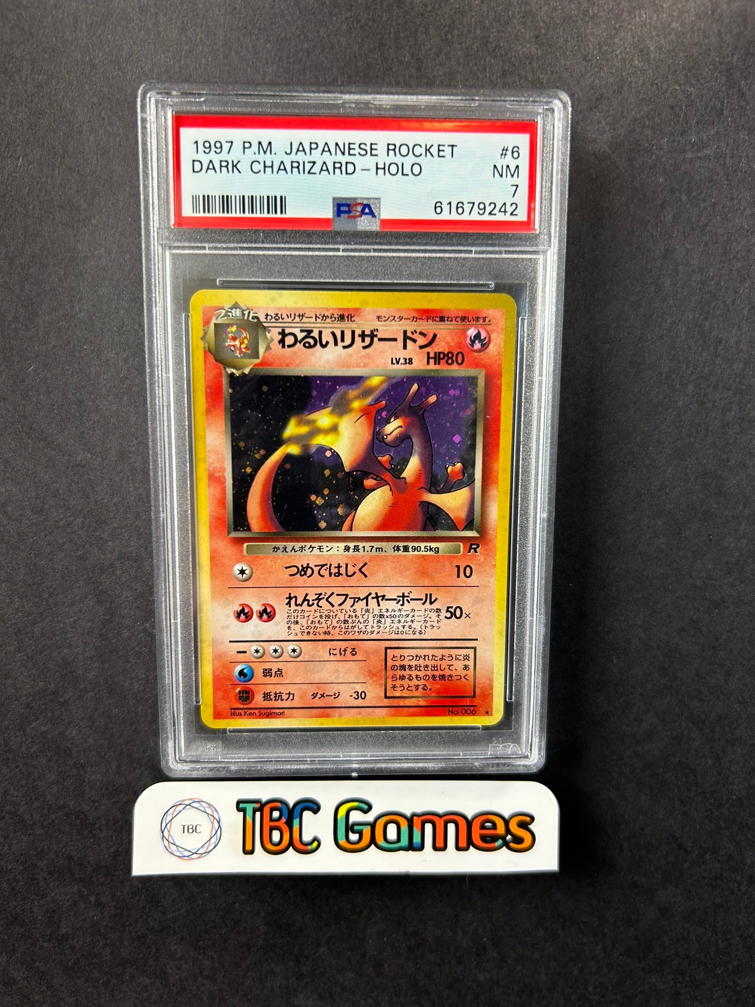 Dark Charizard Team Rocket Holo Japanese PSA 7 TBC Games Dark Charizard Team Rocket Holo Japanese PSA 7 TBC Games