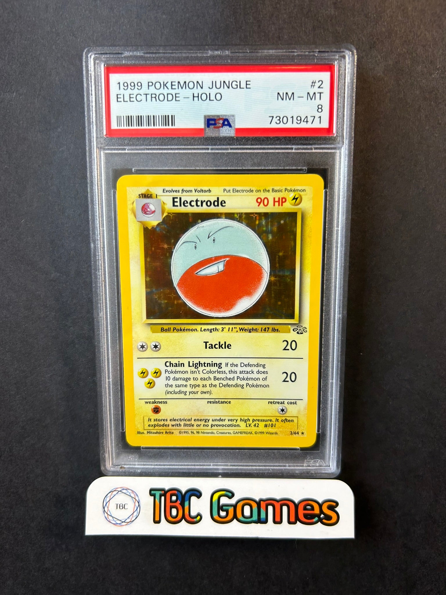 Electrode Jungle Unlimited Holo 2/64 PSA 8 – TBC Games