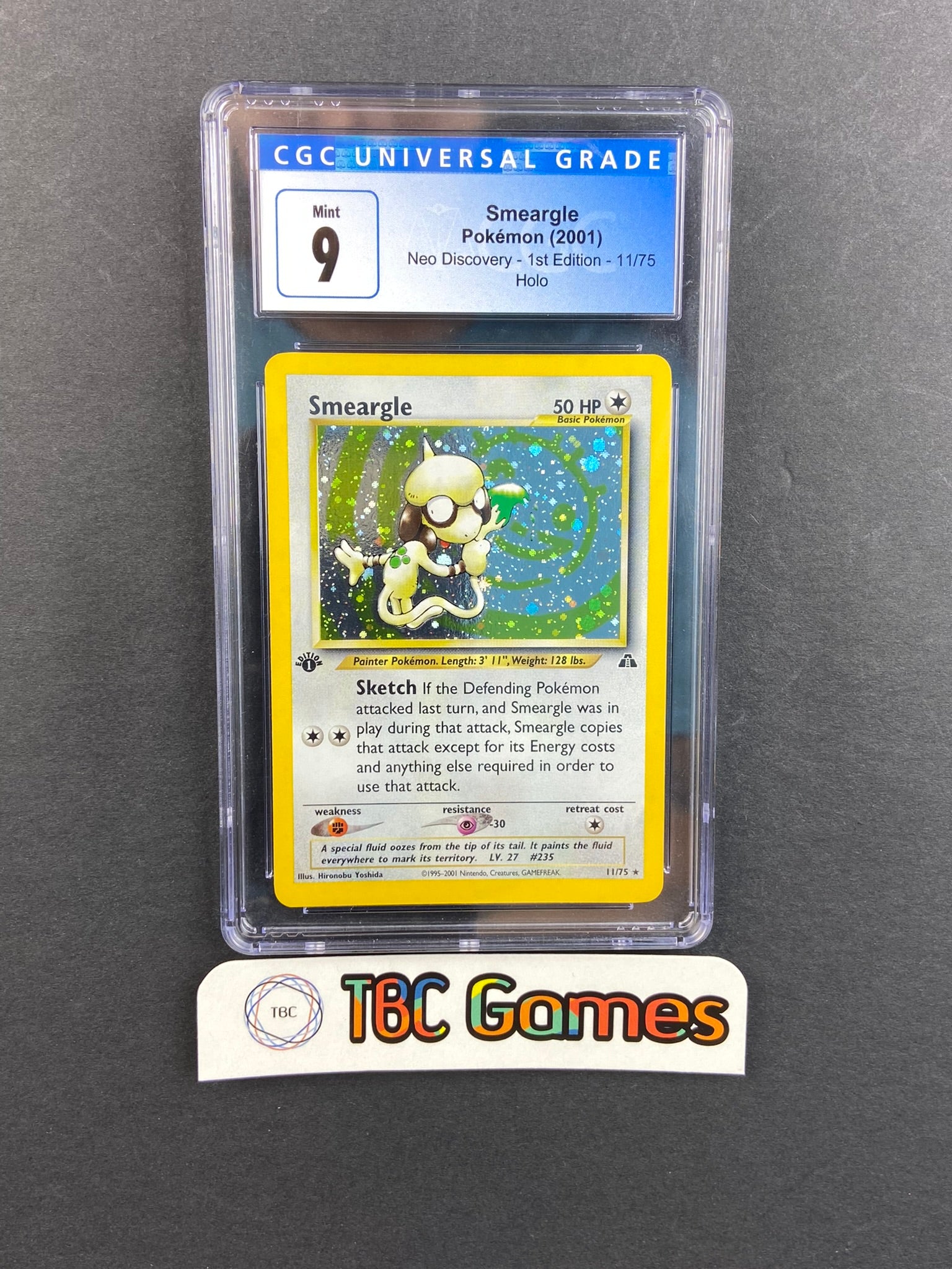 Pokemon card Smeargle 11/75 store Neo Discovery holo PSA 9