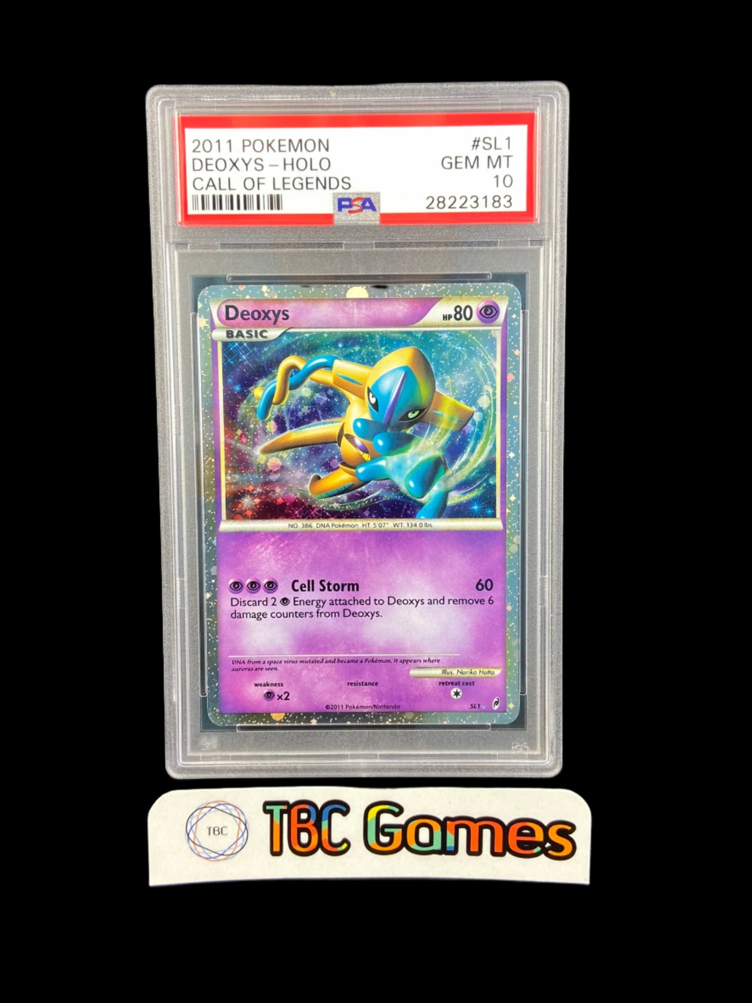 Deoxys Call of Legends Shiny Holo SL1 PSA 10 – TBC Games
