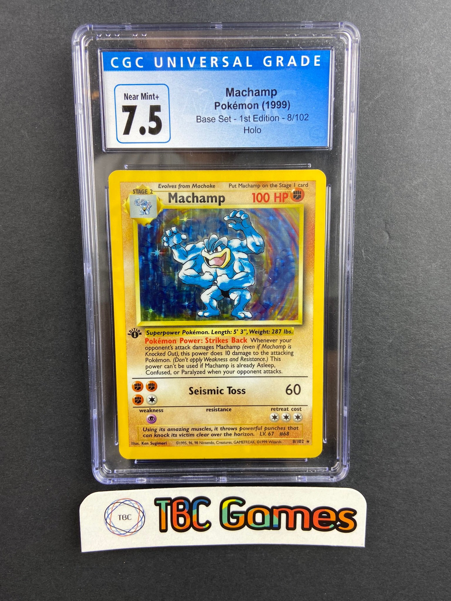 Machamp Pokemon Figure Pokemon TCG Card: Machamp (8/102) - Holo Rare, Base Set Pokemon Machamp Holo Machamp Pokemon Figure Pokemon TCG Card: Machamp (8/102) - Holo Rare, Base Set Pokemon Machamp Holo