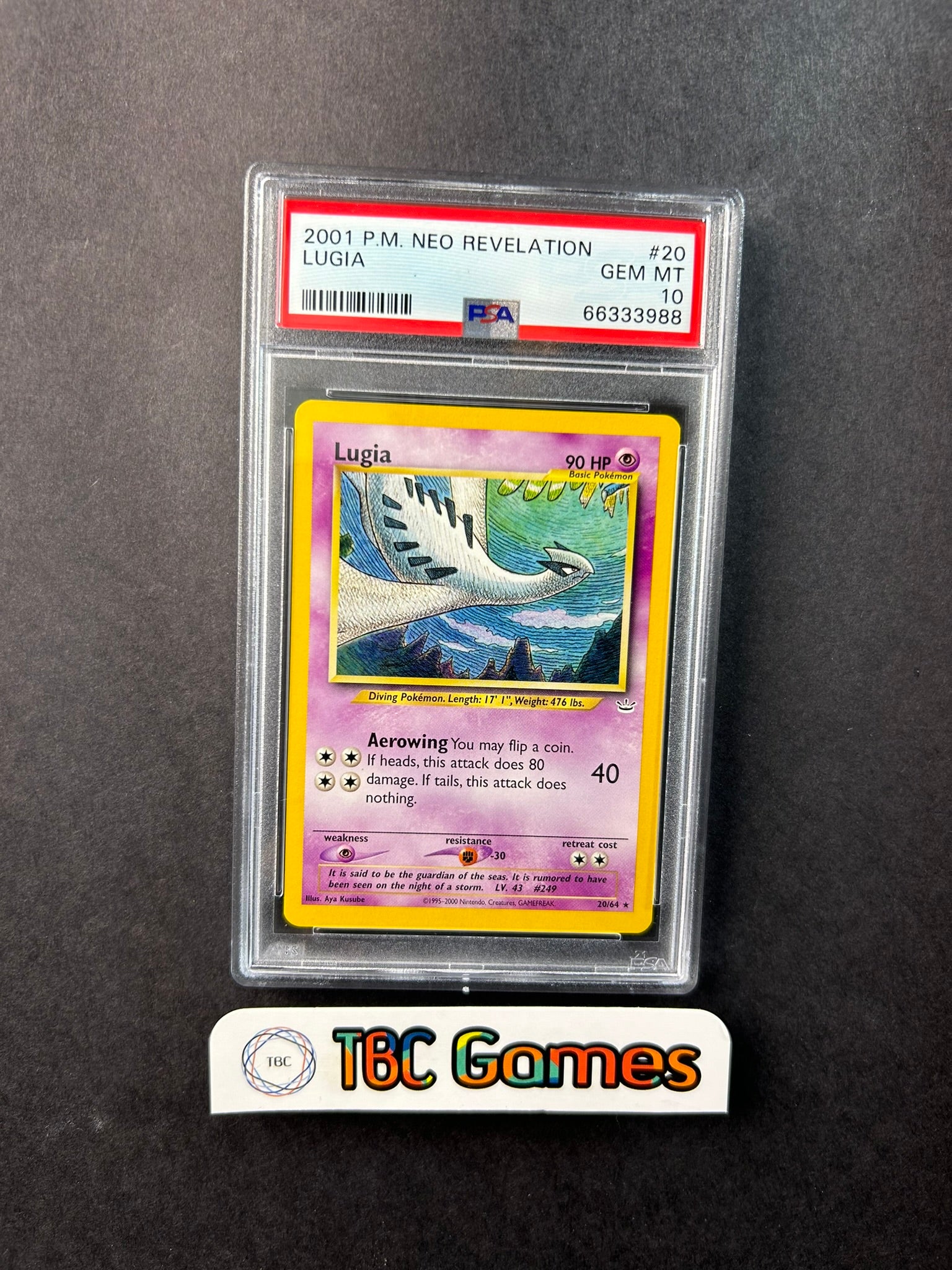 Lugia Neo Revelation Unlimited 20/64 PSA 10 – TBC Games
