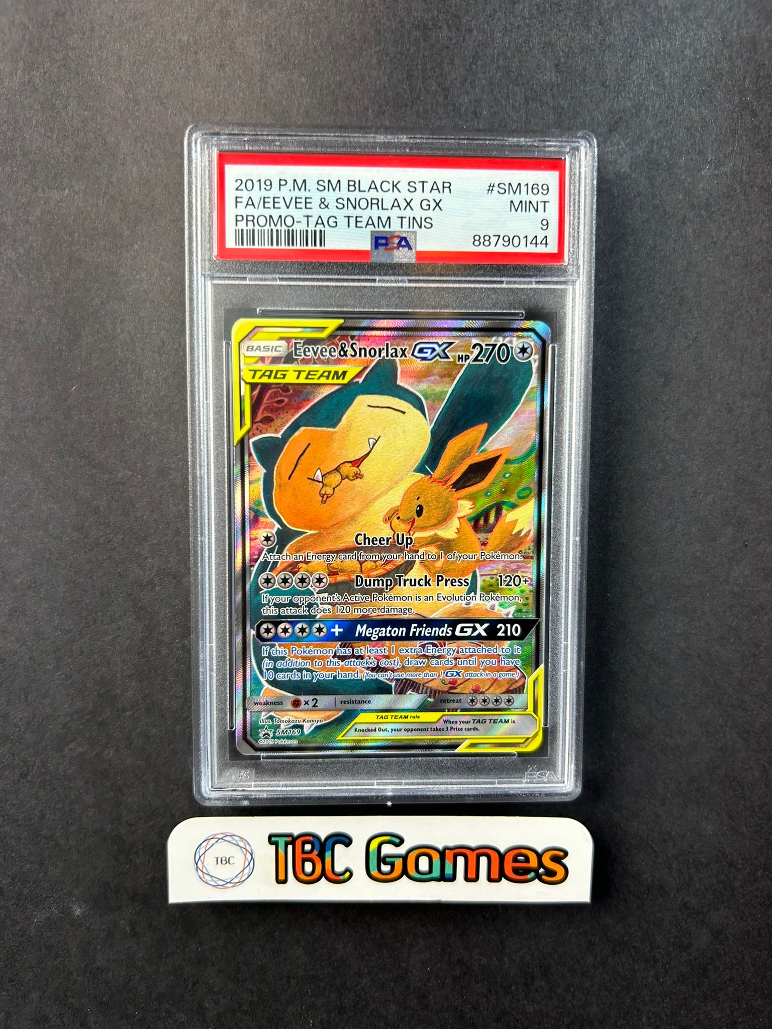 PSA9 イーブイ&カビゴンGX SR/Eevee & Snorlax GX Card Eevee & Snorlax GX SR Pokémon SM9 106/095 - Meccha Japan