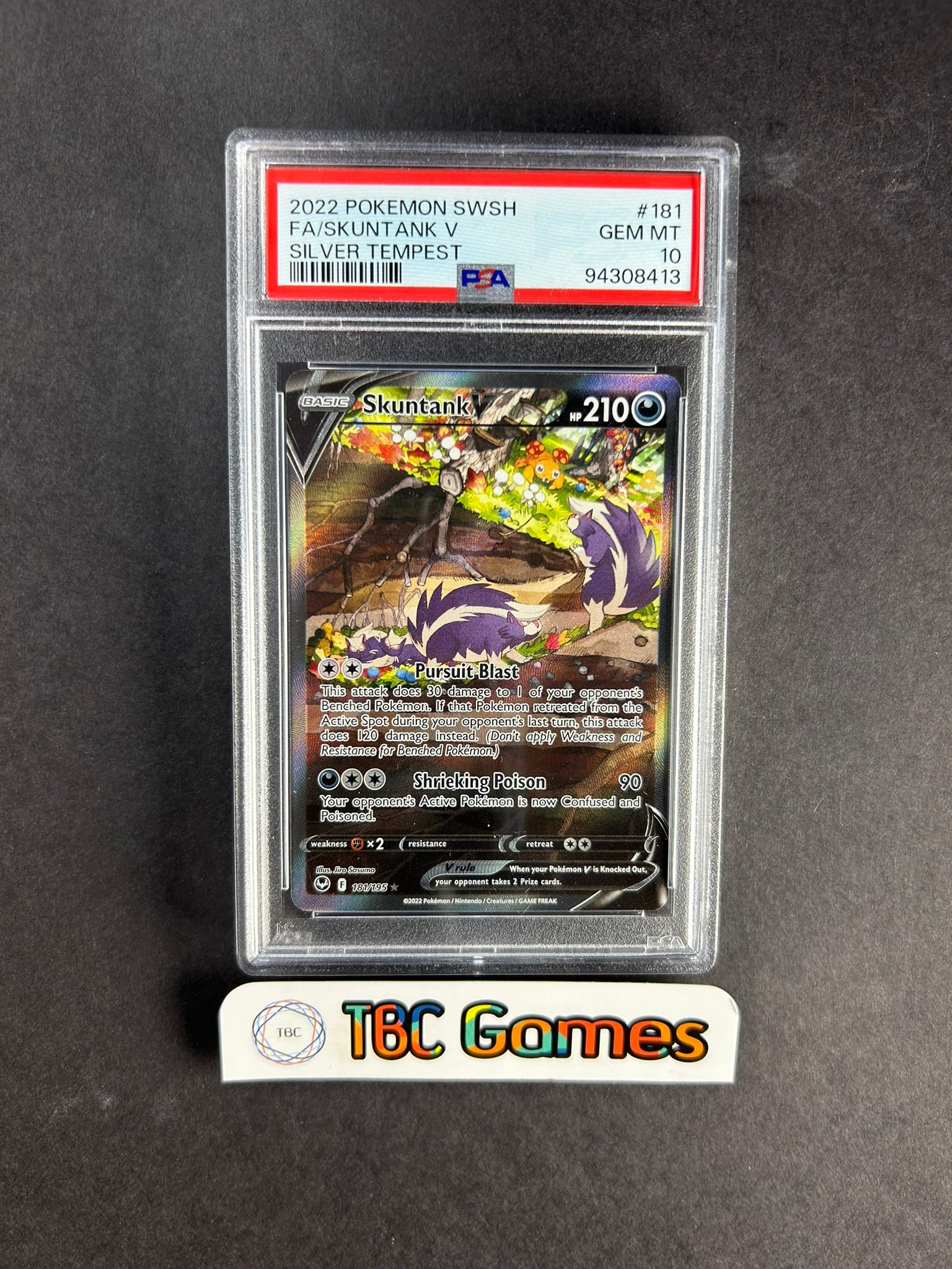 Skuntank V Silver Tempest Alt Art 181/195 PSA 10 TBC Games Skuntank V Silver Tempest Alt Art 181/195 PSA 10 TBC Games