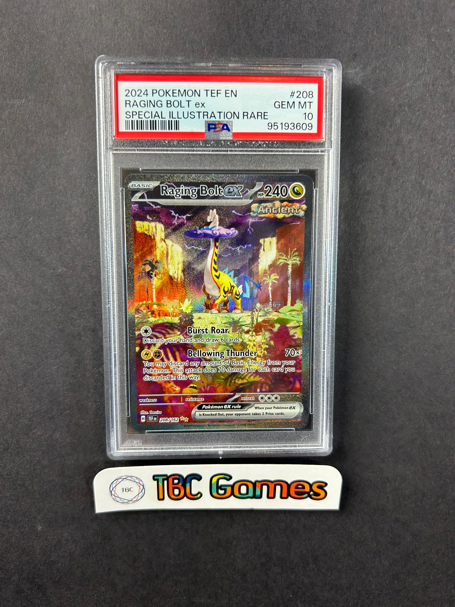 raging bolt pokemon card price Raging Bolt ex Temporal Forces TEF 208/162 PSA 10 – TBC Games