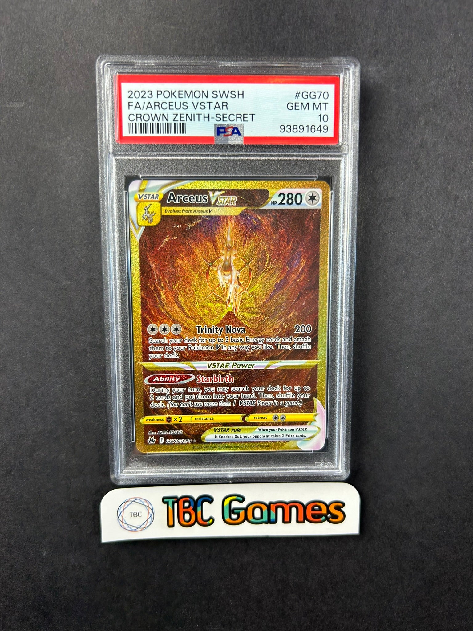 Arceus VSTAR Crown Zenith GG70/GG70 PSA 10 TBC Games Arceus VSTAR Crown Zenith GG70/GG70 PSA 10 TBC Games
