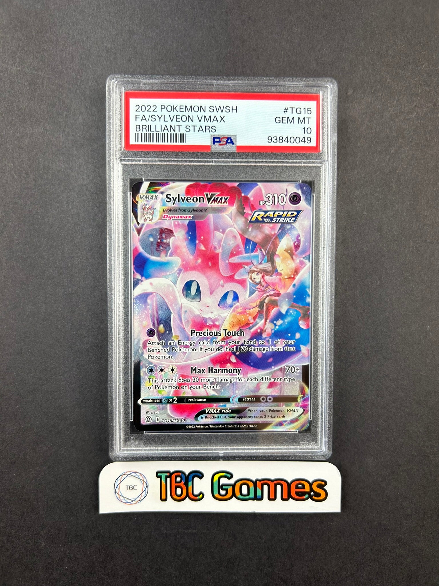 Sylveon VMAX Brilliant Stars TG15/TG30 PSA 10 Sylveon VMAX Brilliant Stars TG15/TG30 PSA 10