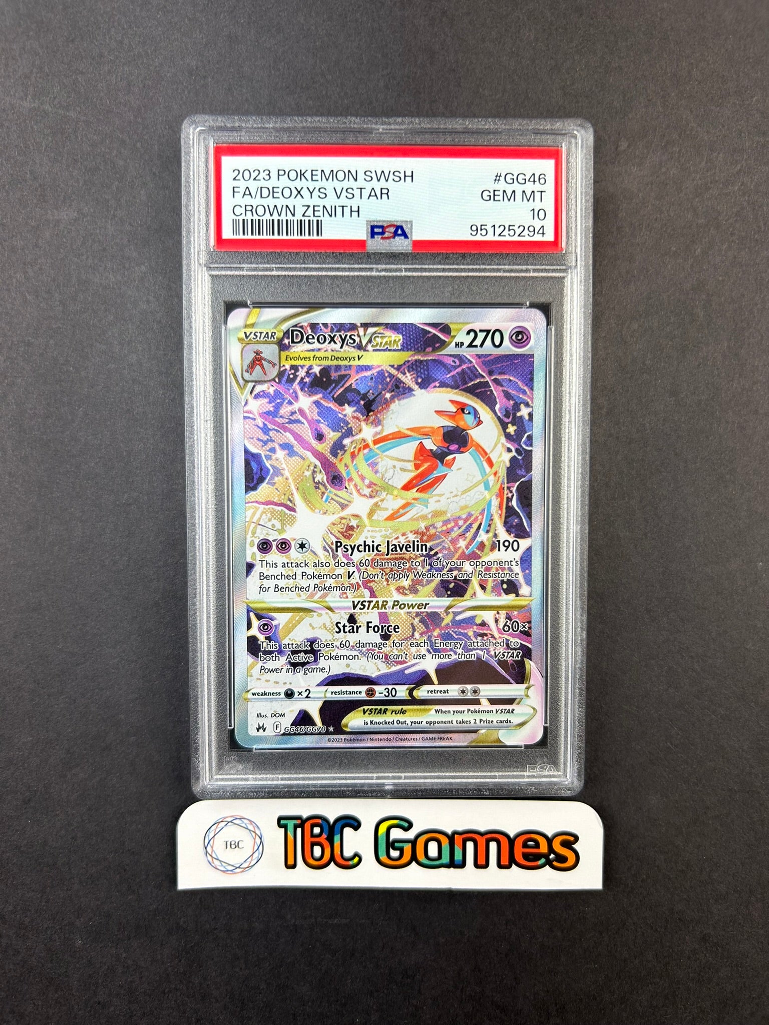 Deoxys VSTAR Crown Zenith GG46/GG70 PSA 10 TBC Games Deoxys VSTAR Crown Zenith GG46/GG70 PSA 10 TBC Games