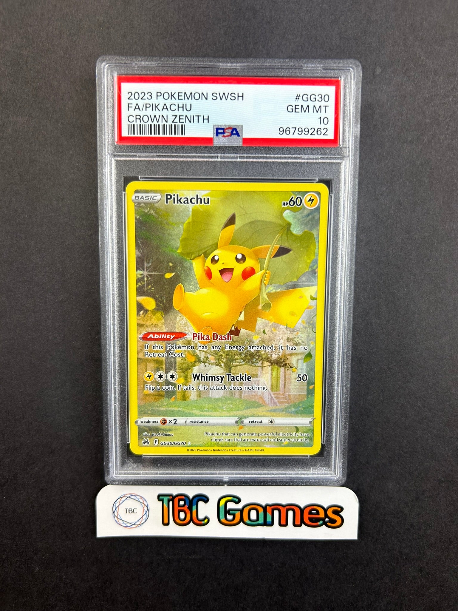 Pikachu Crown Zenith GG30/GG70 PSA 10 Pikachu Crown Zenith GG30/GG70 PSA 10