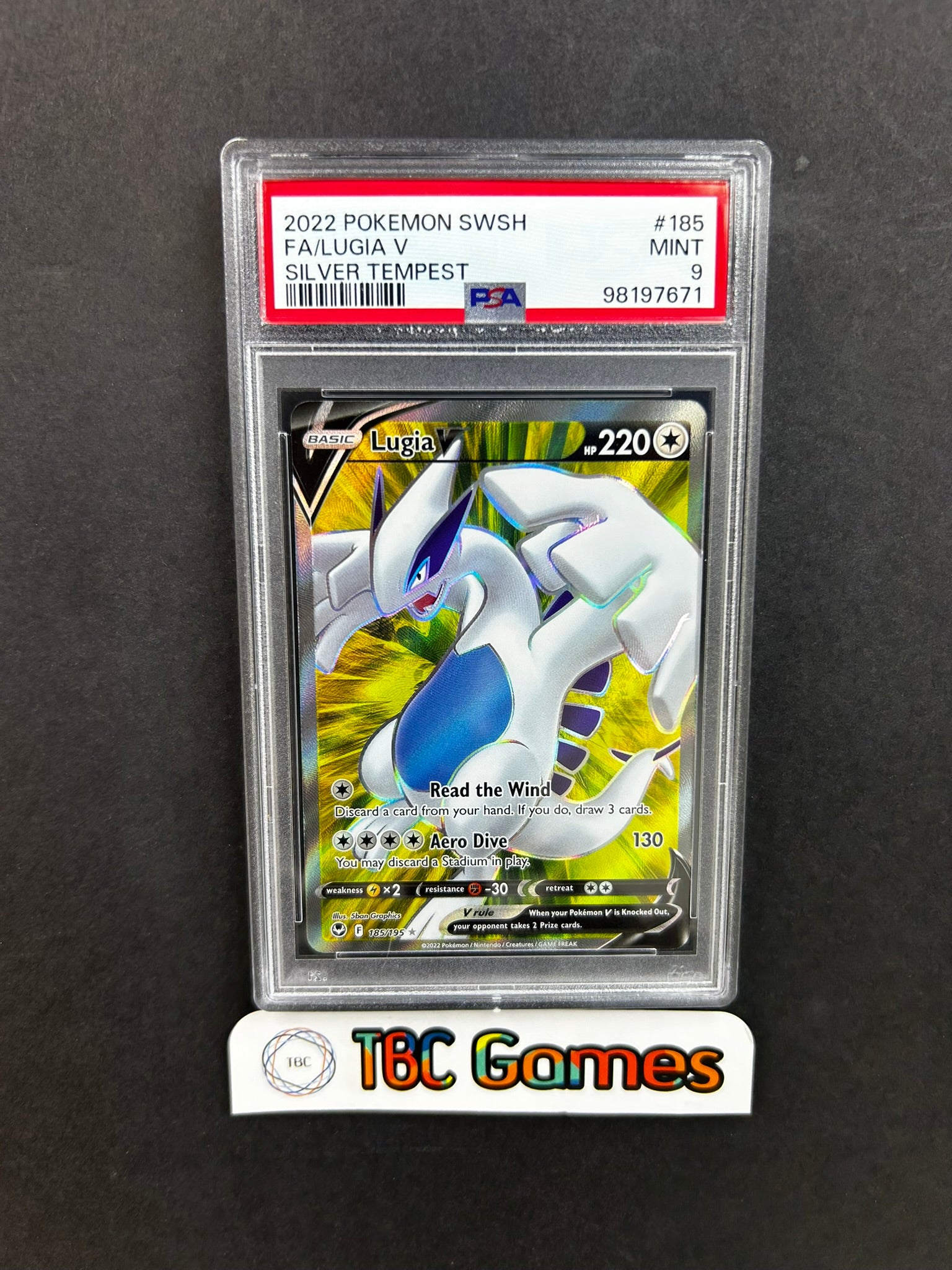 lugia pokemon card v Lugia V Silver Tempest 185/195 PSA 9 – TBC Games