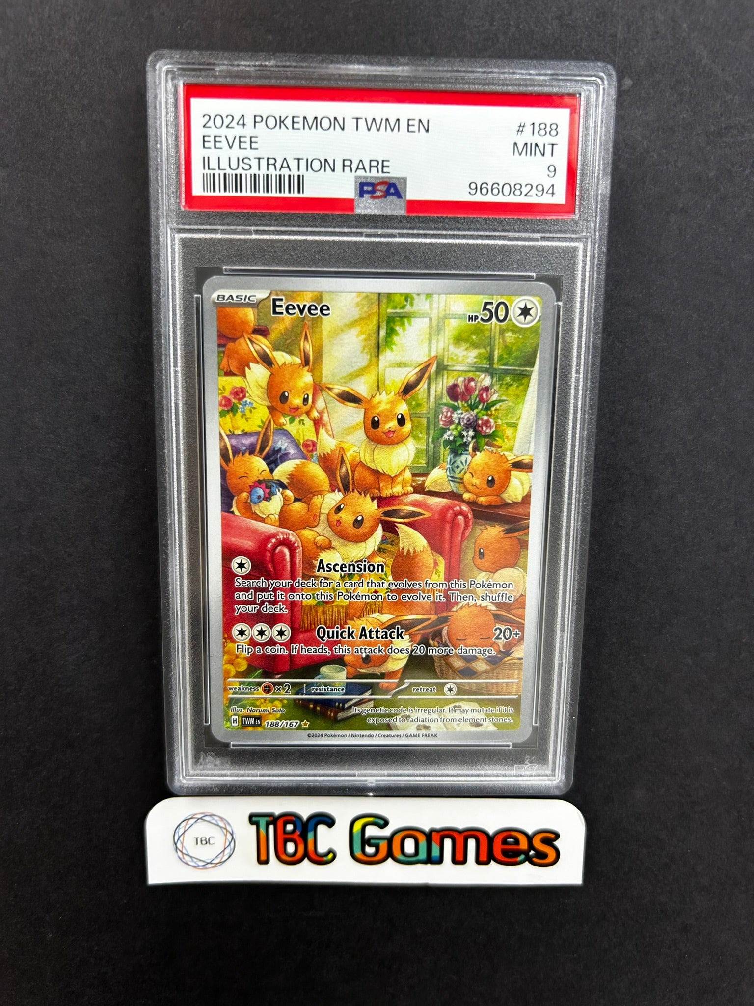 188 167 pokemon card Eevee 188 167 (Graded) Case
