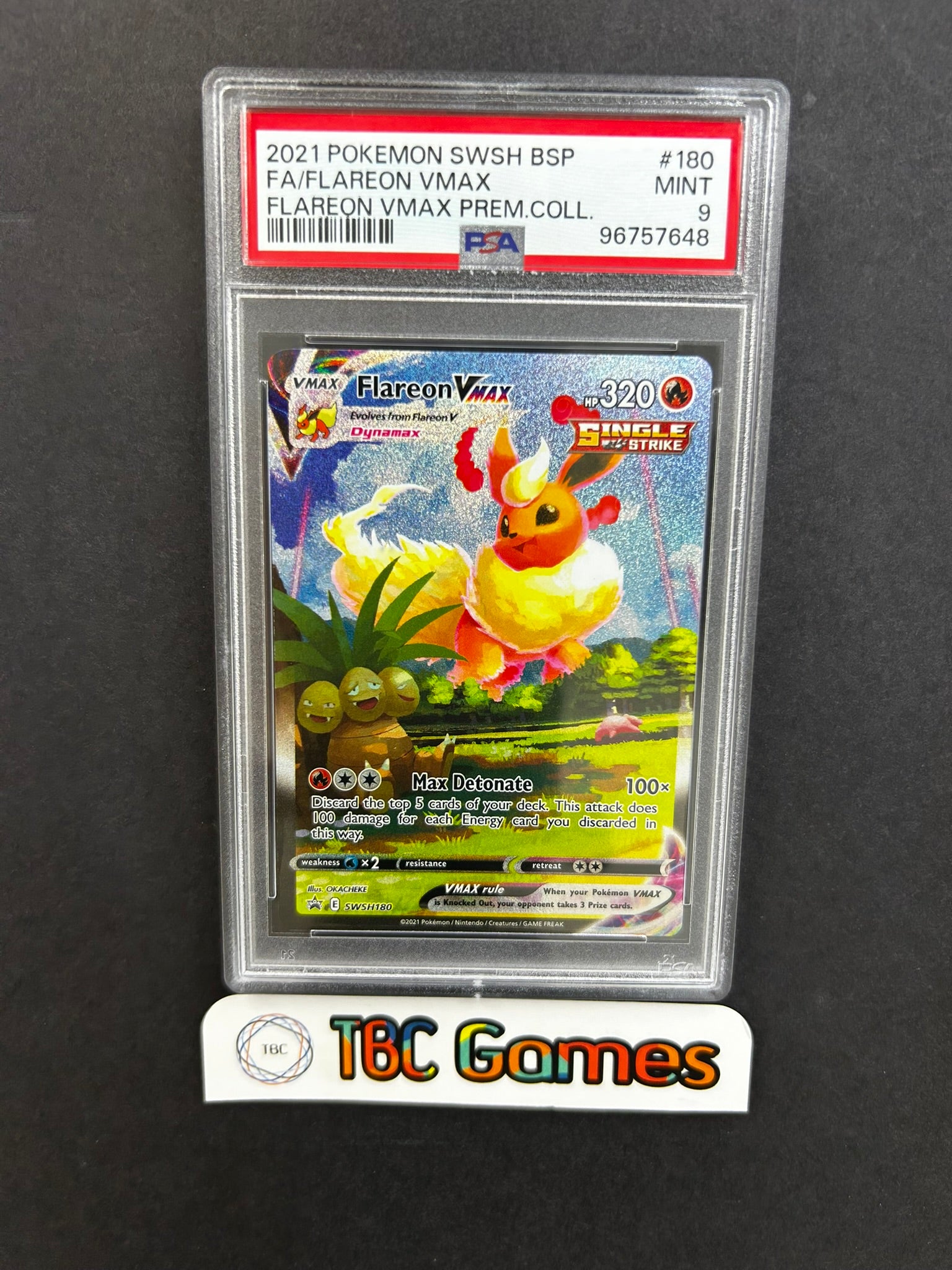 Flareon VMAX SWSH180 Black Star Promo PSA 9 – TBC Games