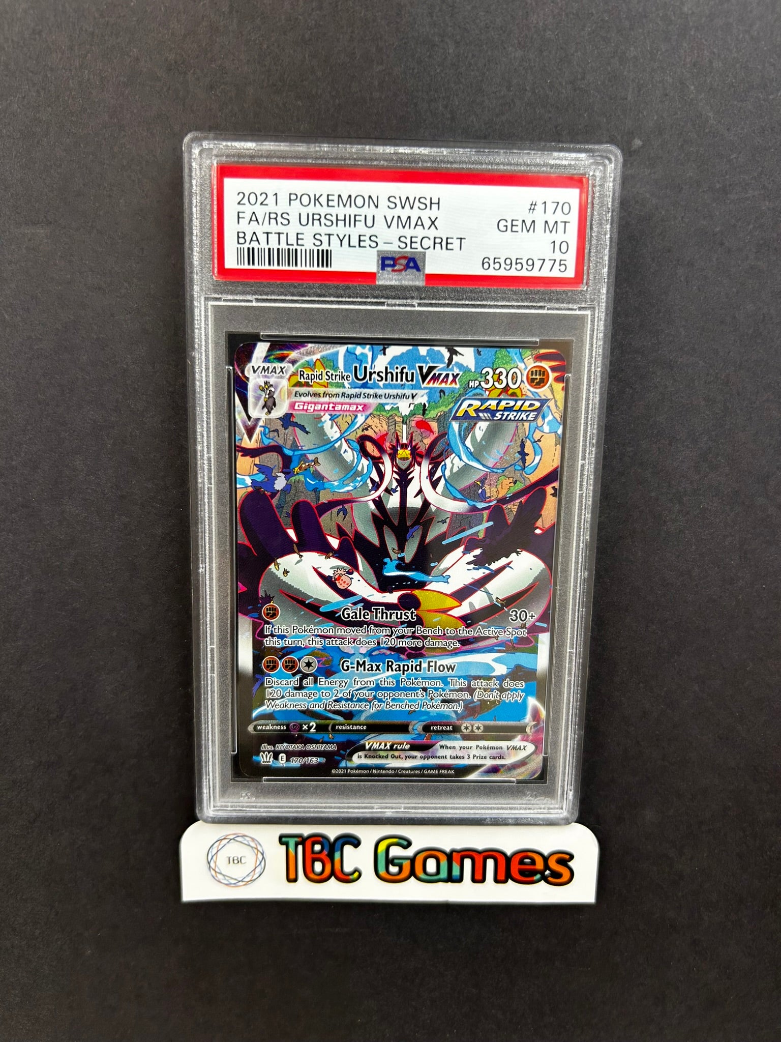 PSA 10 Rapid Strike Urshifu VMax Alt Art deals Battle Styles