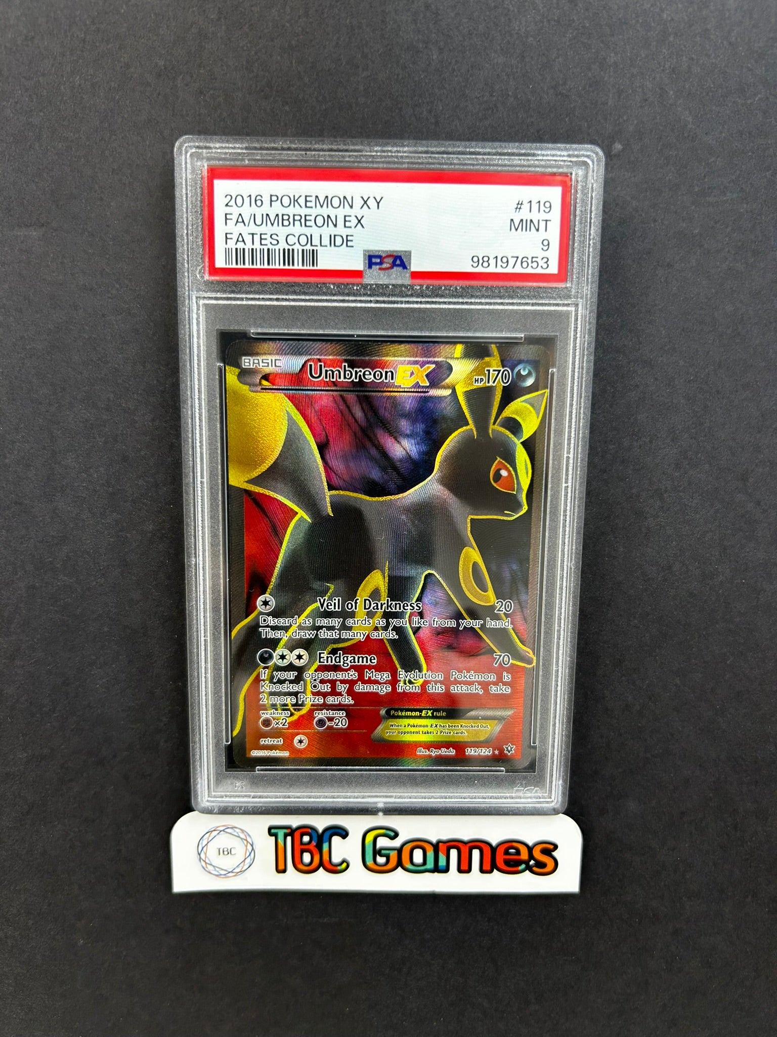 Umbreon EX Fates Collide 119/124 PSA 9 TBC Games Umbreon EX Fates Collide 119/124 PSA 9 TBC Games