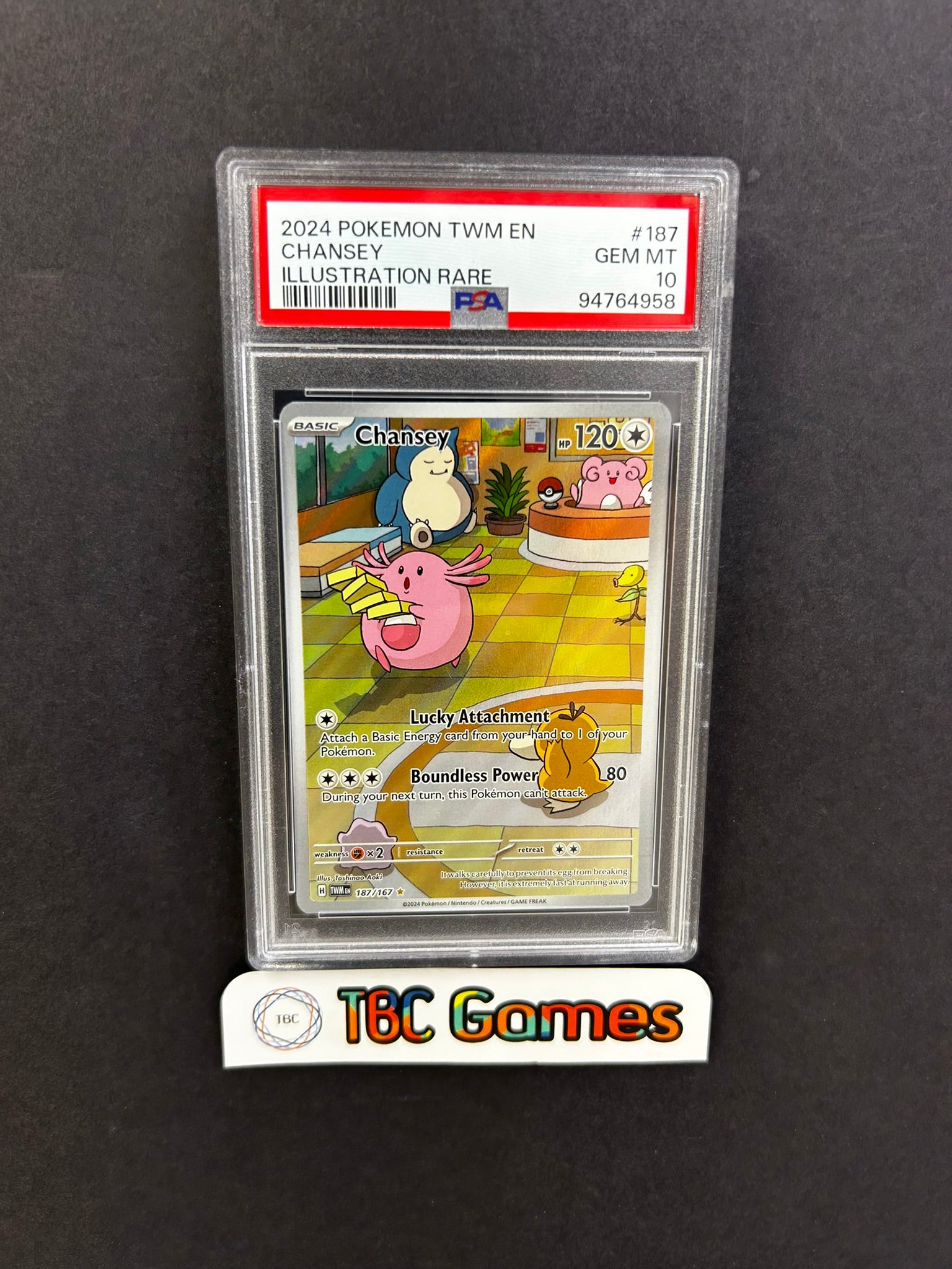 Chansey Twilight Masquerade 187/167 PSA 10 TBC Games Chansey Twilight Masquerade 187/167 PSA 10 TBC Games