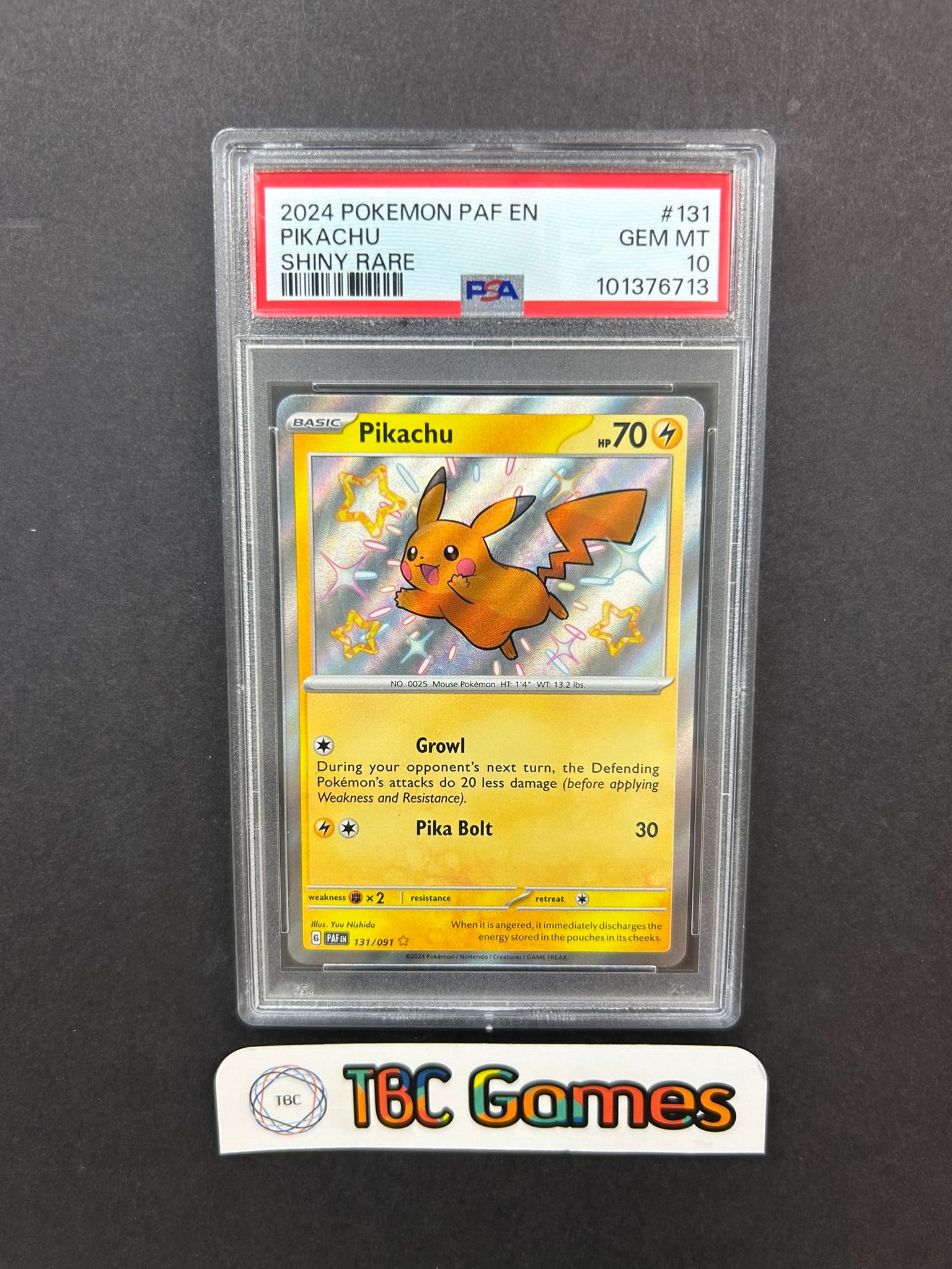 Pikachu Paldean Fates Shiny 131/091 PSA 10 Pikachu Paldean Fates Shiny 131/091 PSA 10