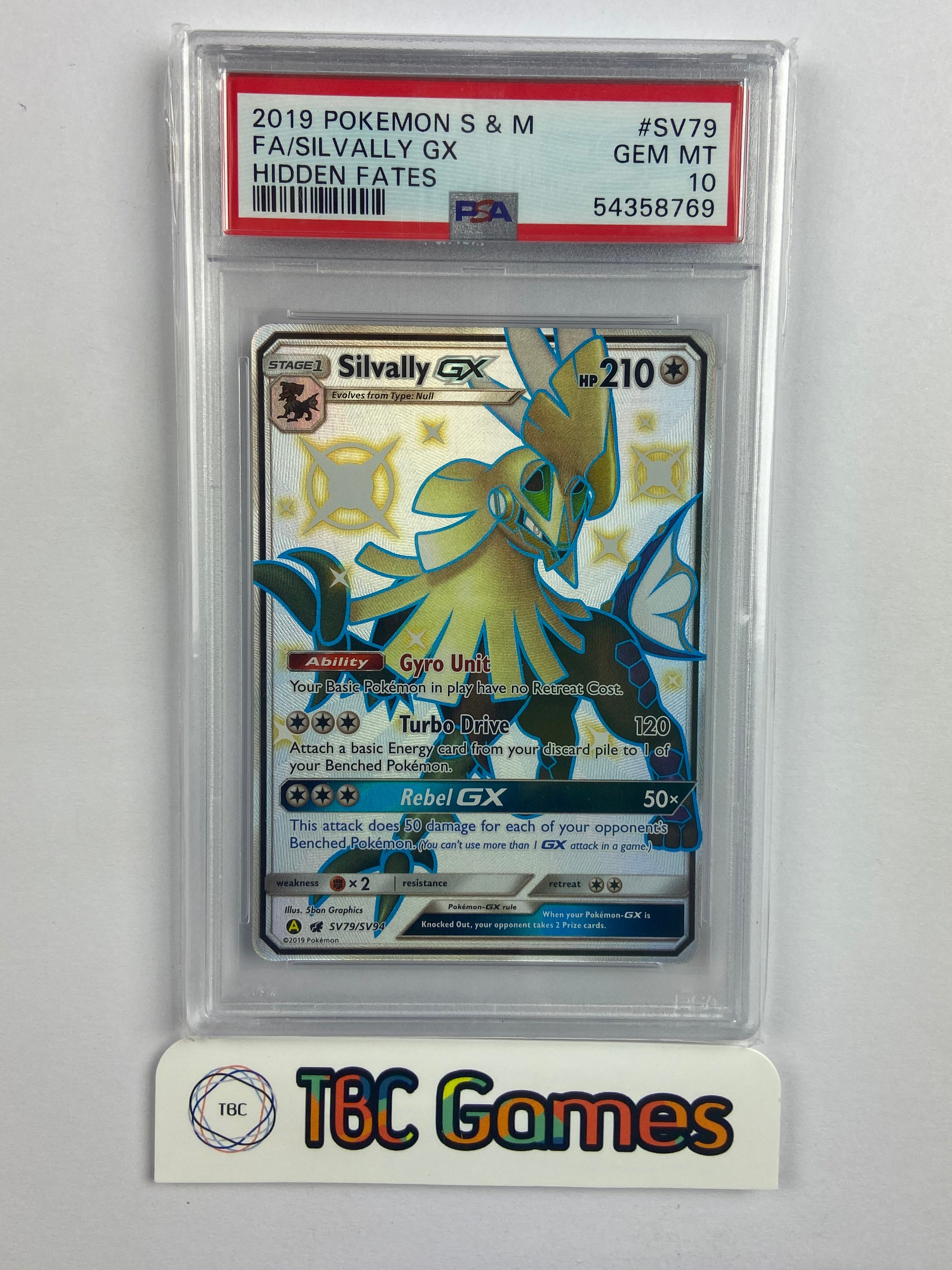 Silvally GX Hidden Fates Shiny SV79/SV94 PSA 10 TBC Games Silvally GX Hidden Fates Shiny SV79/SV94 PSA 10 TBC Games