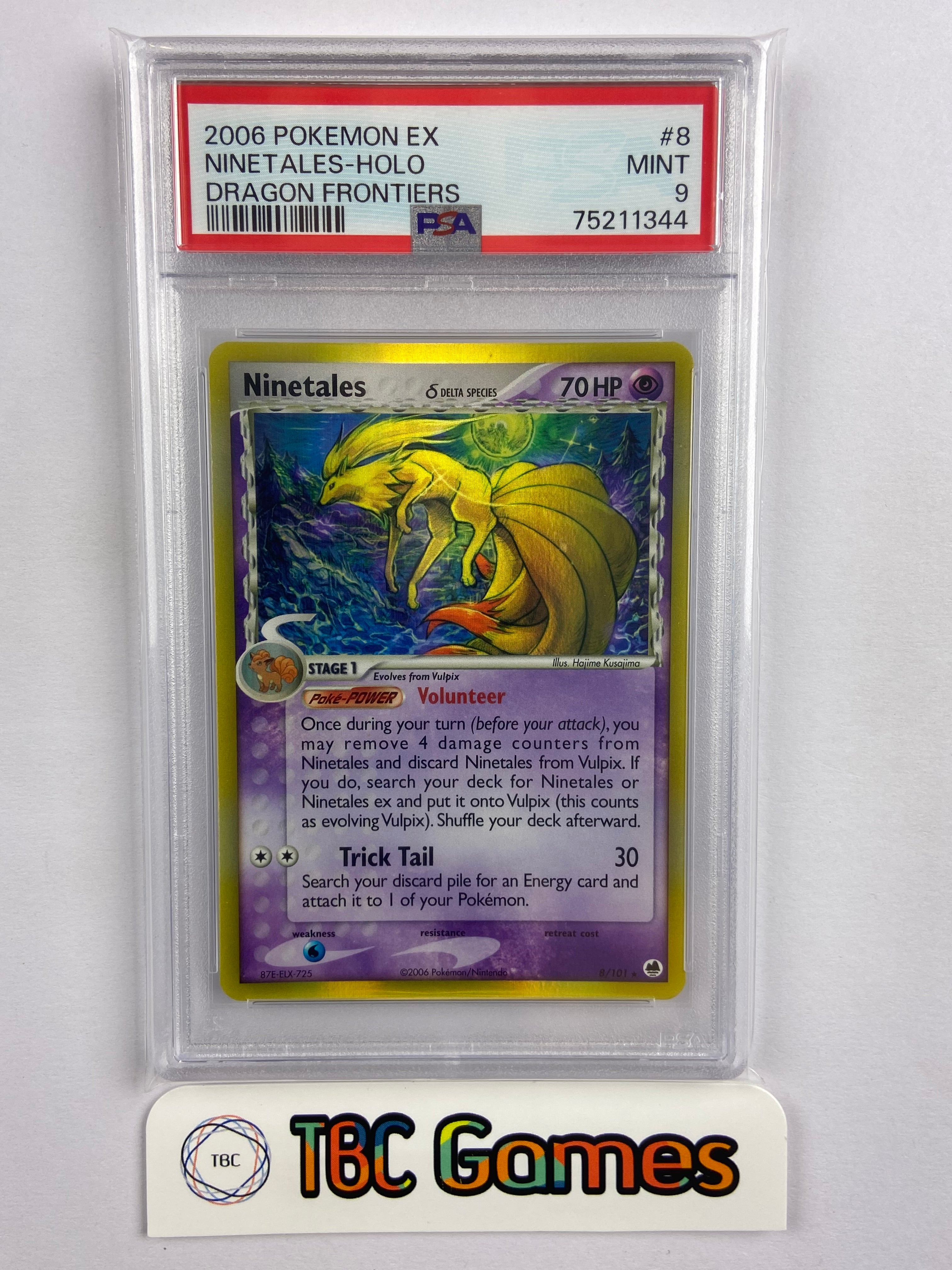 PSA 9 MINT Ninetales 8/101 on sale Holo Delta Species 2006 EX Dragon Frontiers