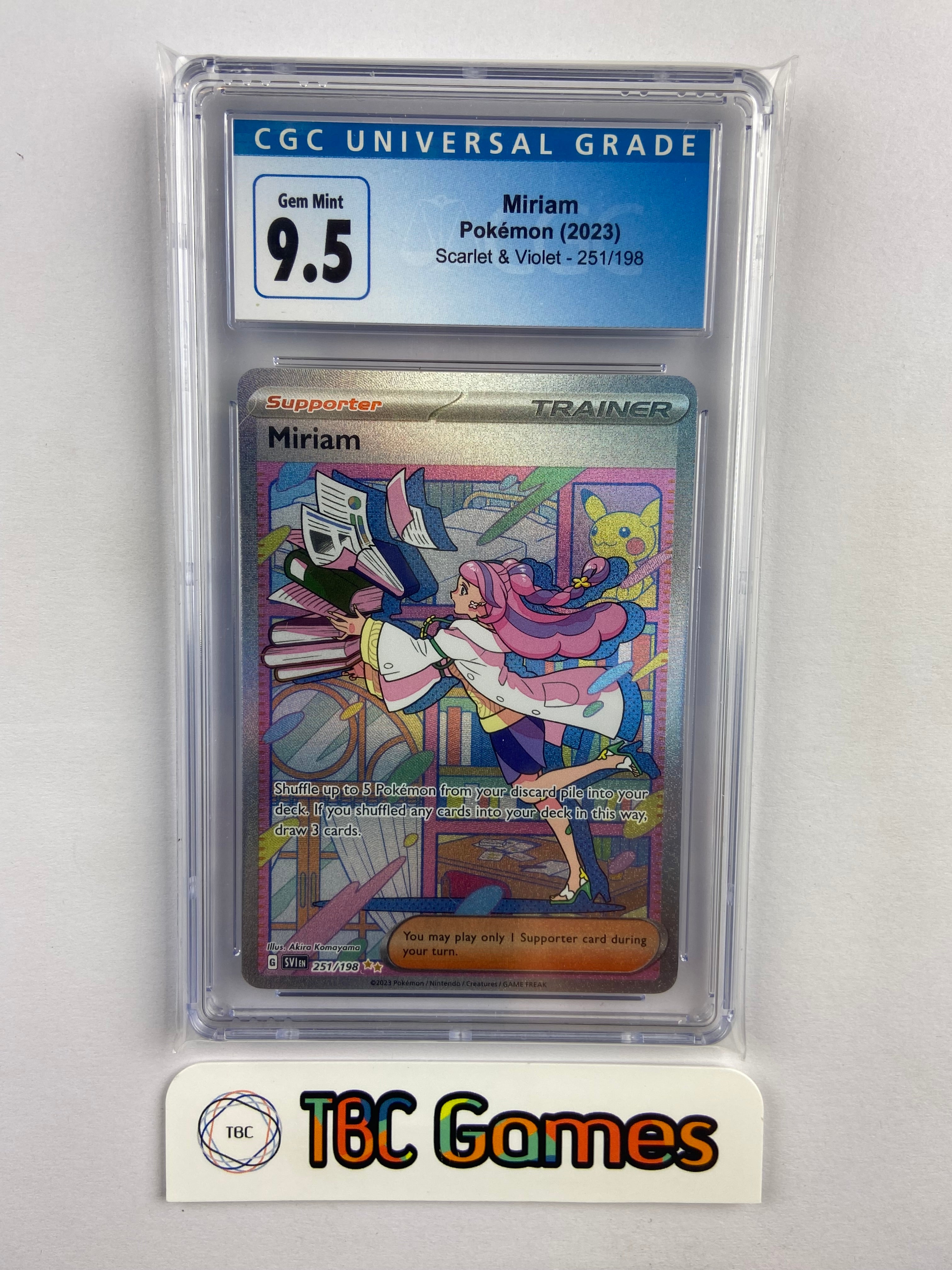 Miriam Scarlet & Violet Base 251/198 CGC 9.5 TBC Games Miriam Scarlet & Violet Base 251/198 CGC 9.5 TBC Games