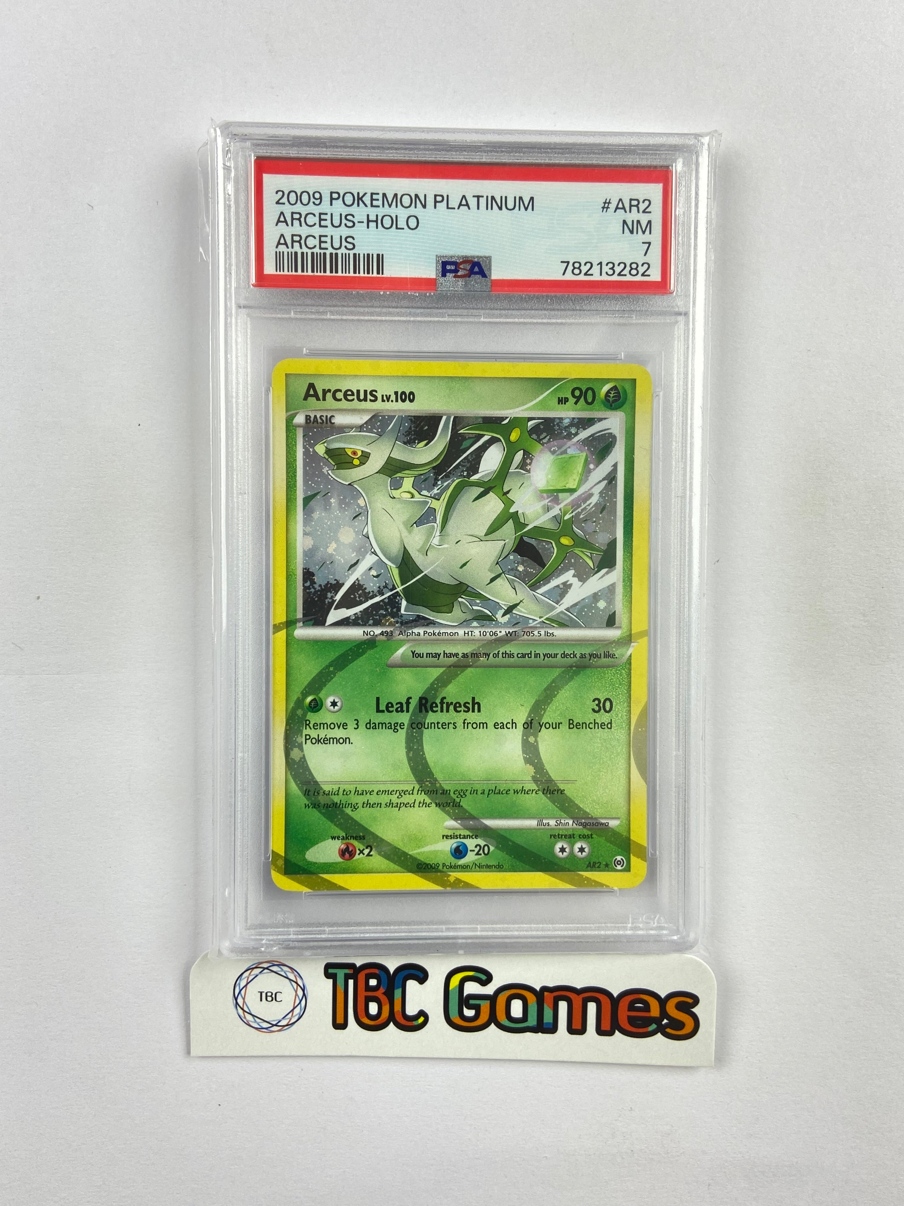 Arceus Holo AR2 PSA 7 TBC Games Arceus Holo AR2 PSA 7 TBC Games