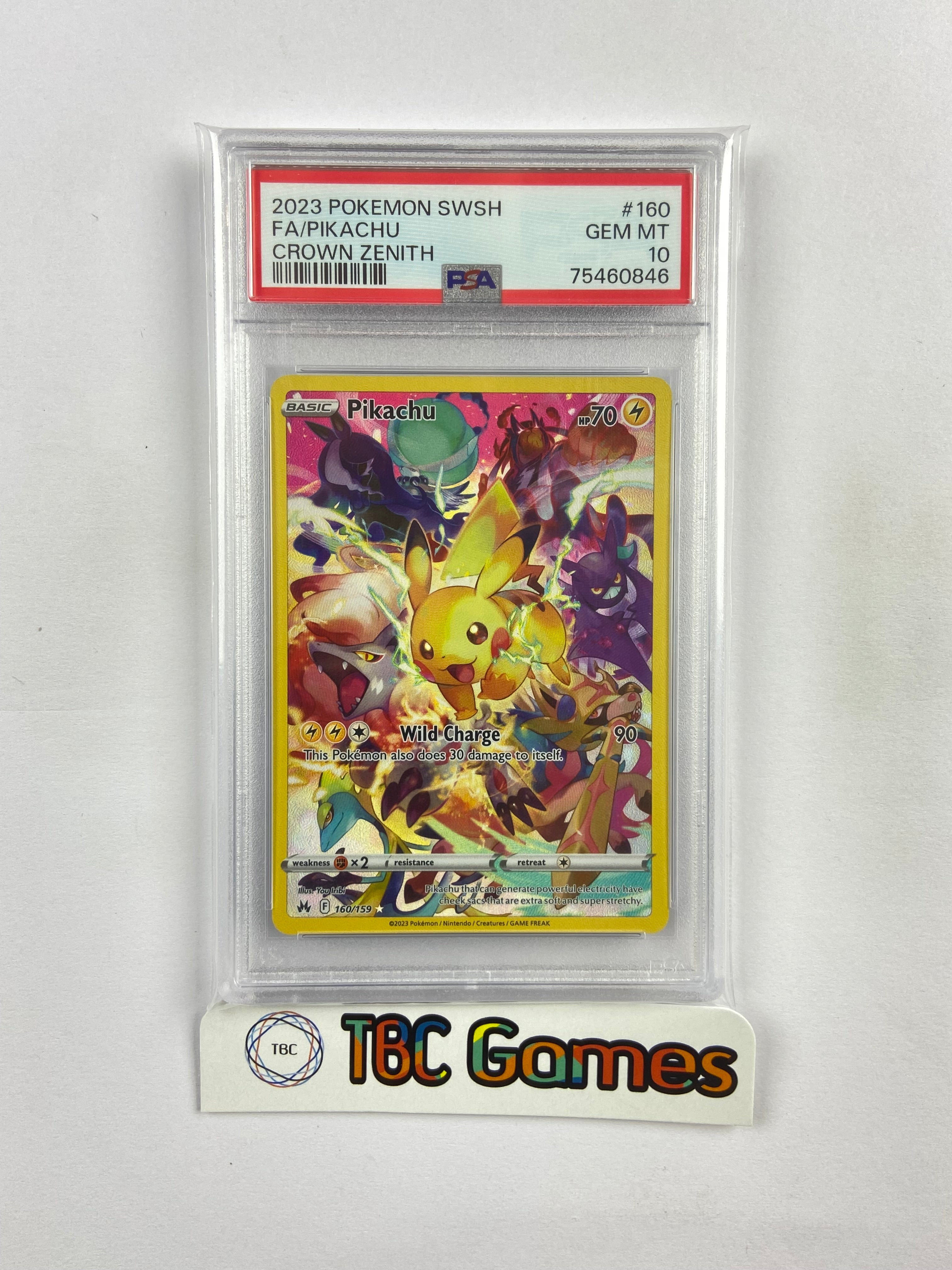Pikachu Crown Zenith 160/159 PSA 10 TBC Games Pikachu Crown Zenith 160/159 PSA 10 TBC Games