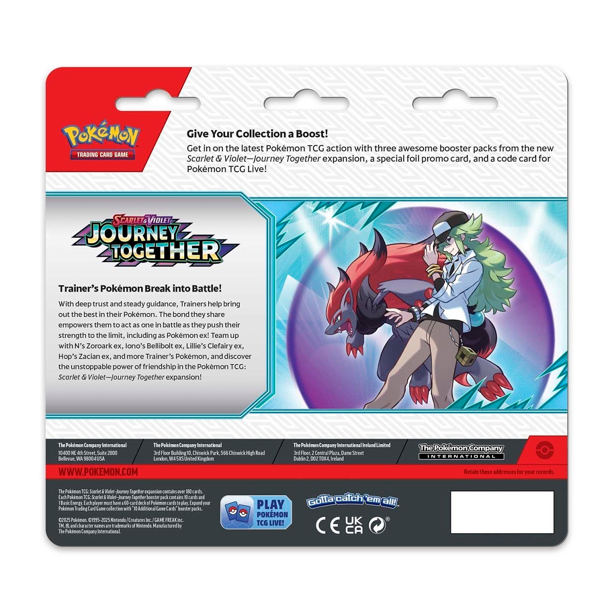 Pokemon TCG: Scarlet & Violet - Journey Together 3 Pack Blister (Scrafty)
