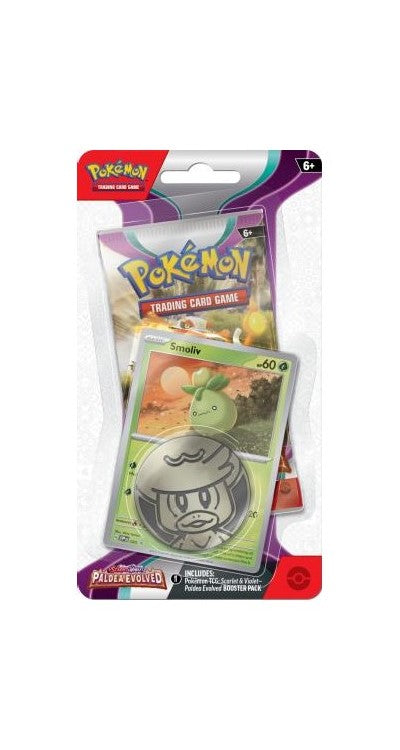 Pokemon TCG: Scarlet & Violet - Paldea Evolved Checklane Blister (Smoliv)