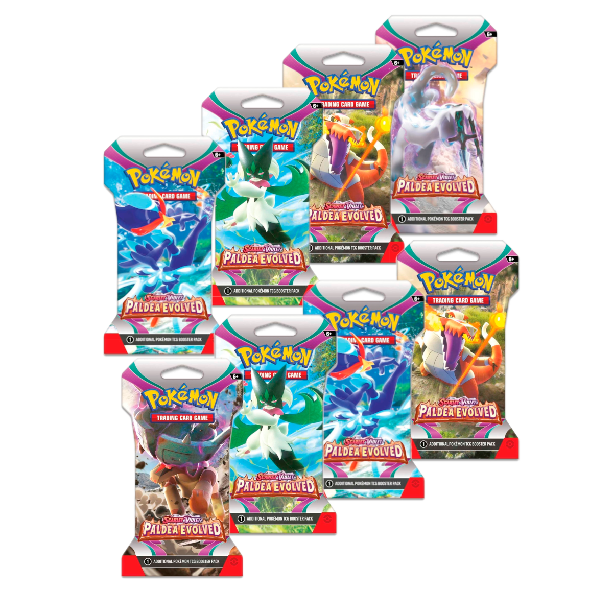 Pokemon TCG: Scarlet & Violet - Paldea Evolved Sleeved Booster Pack Bundle (8)