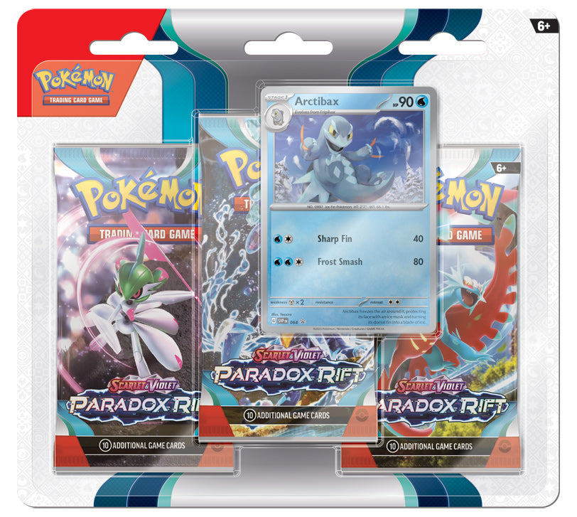 Pokemon TCG: Scarlet & Violet - Paradox Rift 3 Pack Blister (Arctibax)