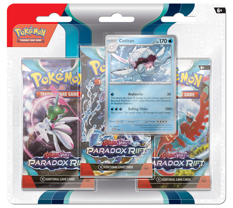 Pokemon TCG: Scarlet & Violet - Paradox Rift 3 Pack Blister (Cetitan)
