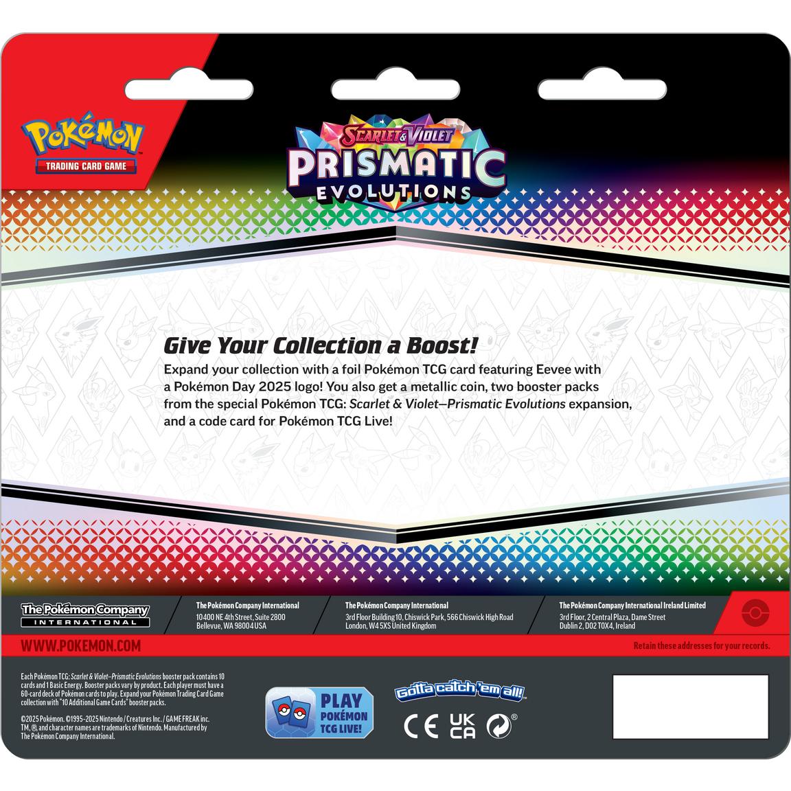 Pokemon TCG: Scarlet & Violet - Prismatic Evolutions 2 Pack Blister (Eevee)