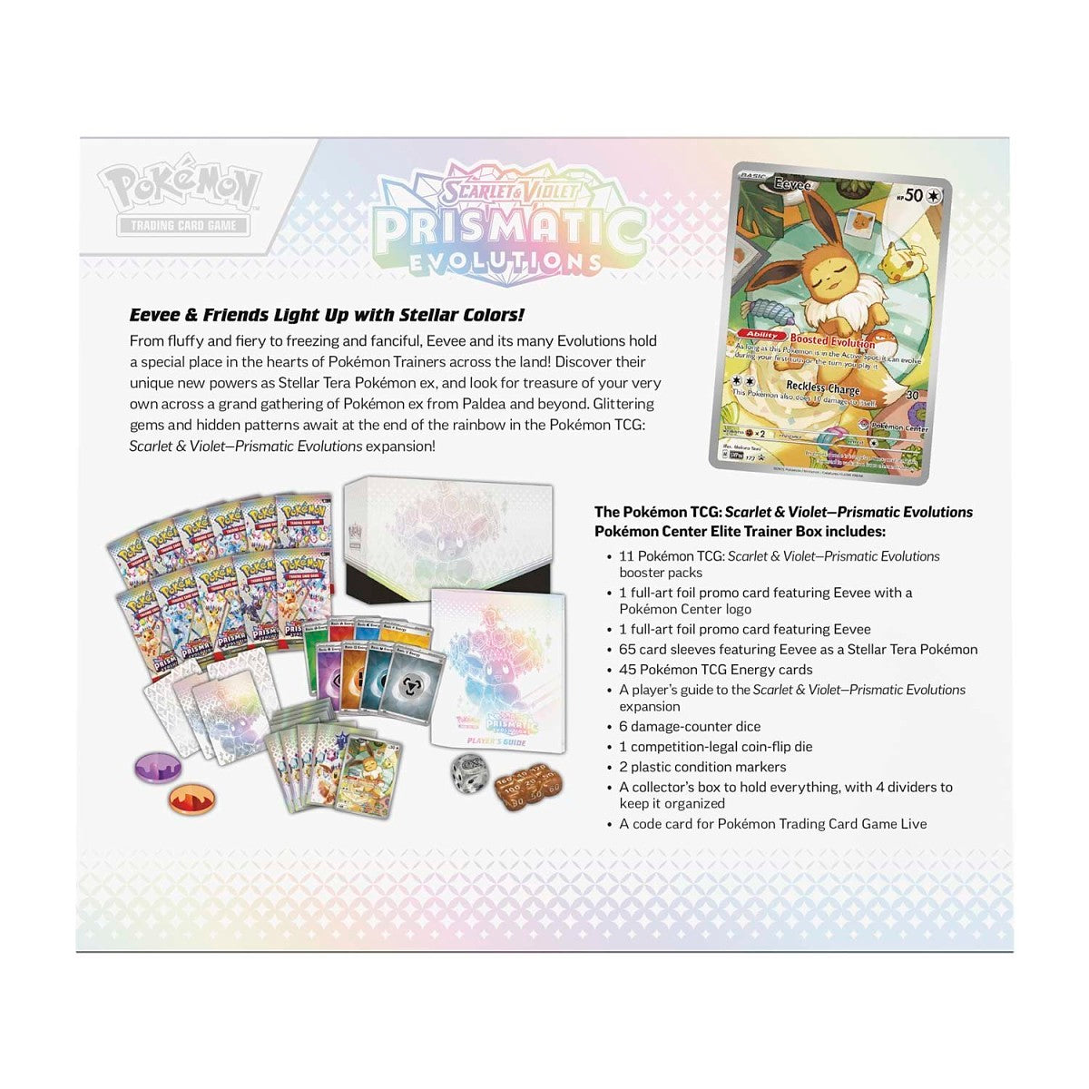 Pokemon TCG: Scarlet & Violet - Prismatic Evolutions Pokemon Center Elite Trainer Box Sealed Case