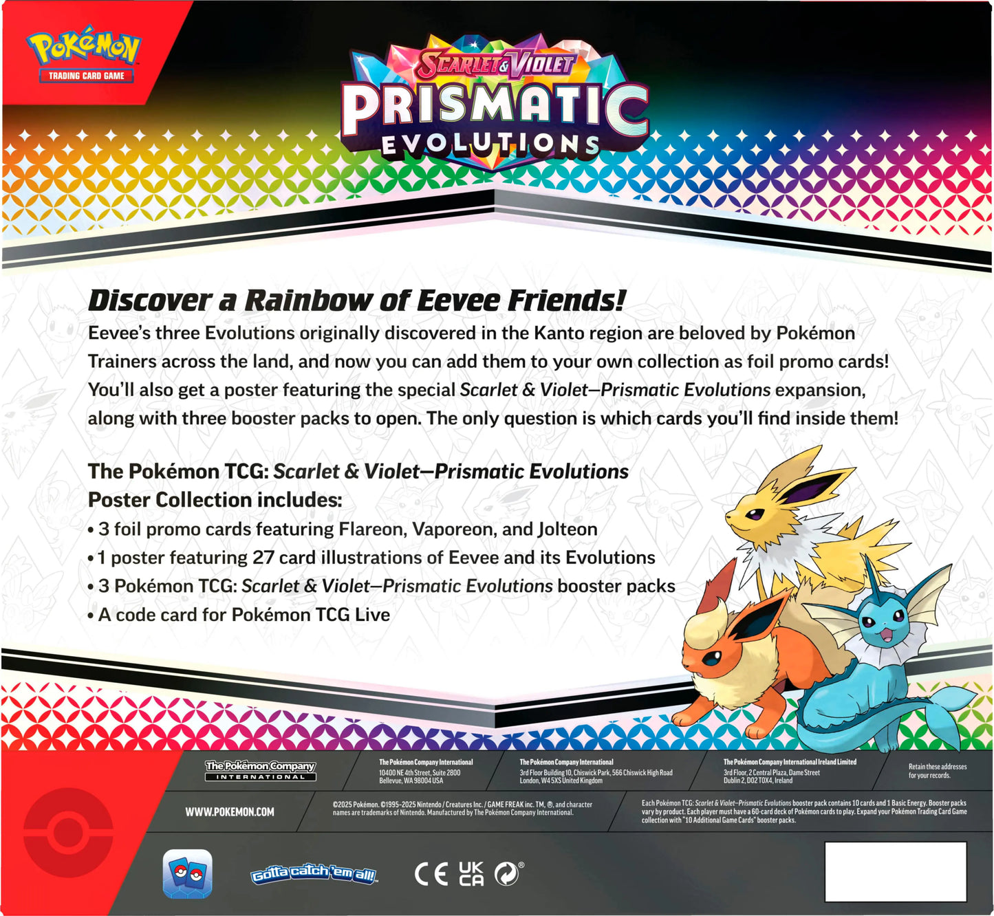 Pokemon TCG: Scarlet & Violet - Prismatic Evolutions Poster Collection Box