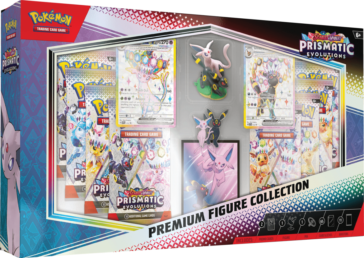 Pokemon TCG: Scarlet & Violet - Prismatic Evolutions Premium Figure Collection Box