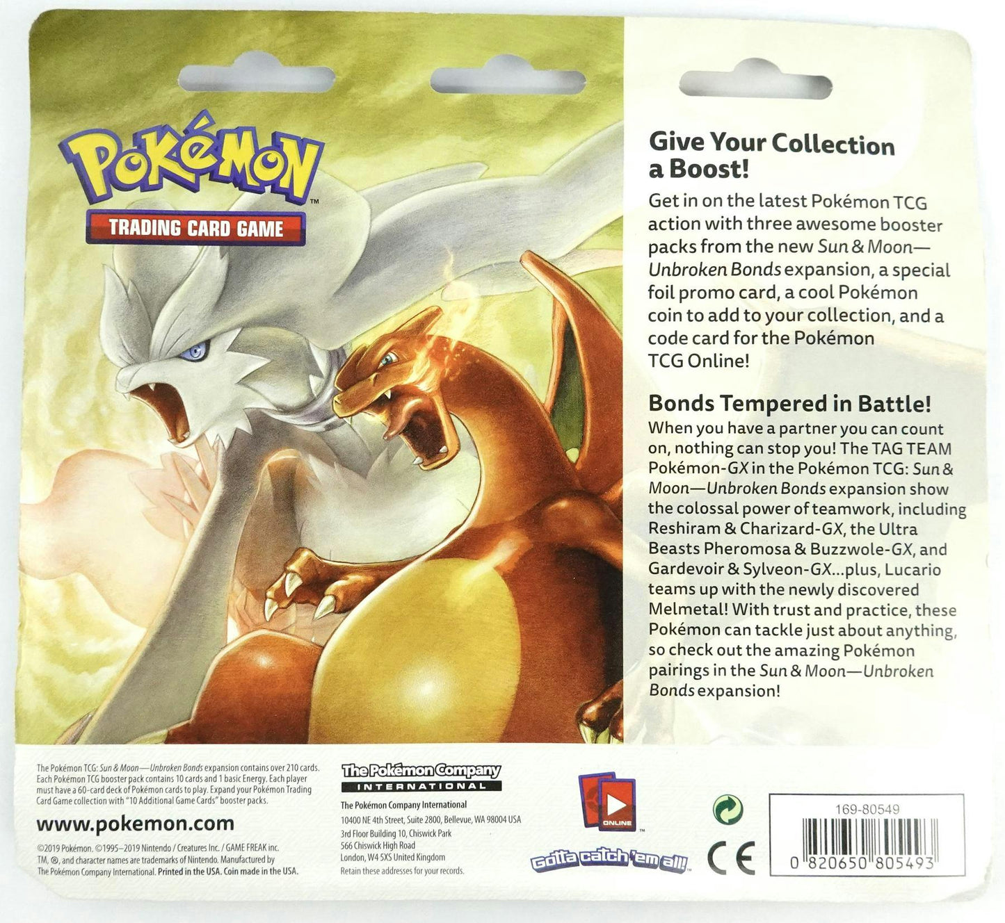 Pokemon TCG: Sun & Moon - Unbroken Bonds 3 Pack Blister (Sceptile)