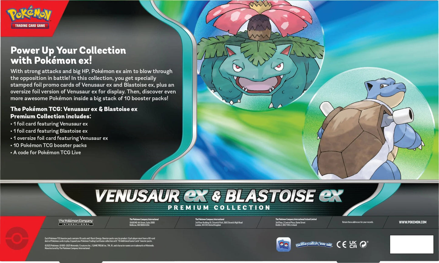 Pokemon TCG: Scarlet & Violet - Venusaur ex & Blastoise ex Premium Collection GameStop